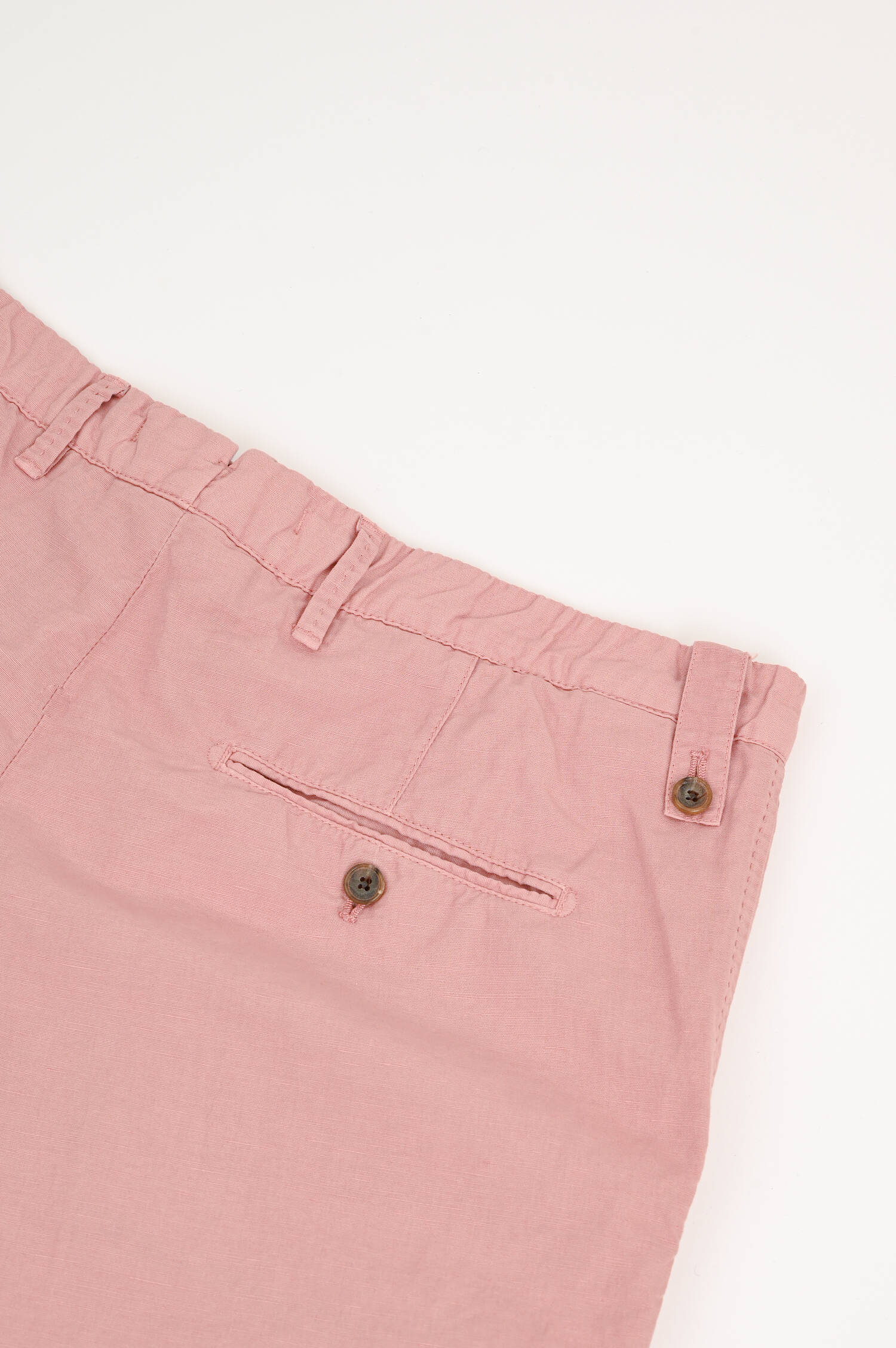 Bermuda aus Leinen-Baumwoll-Mix in Mauve