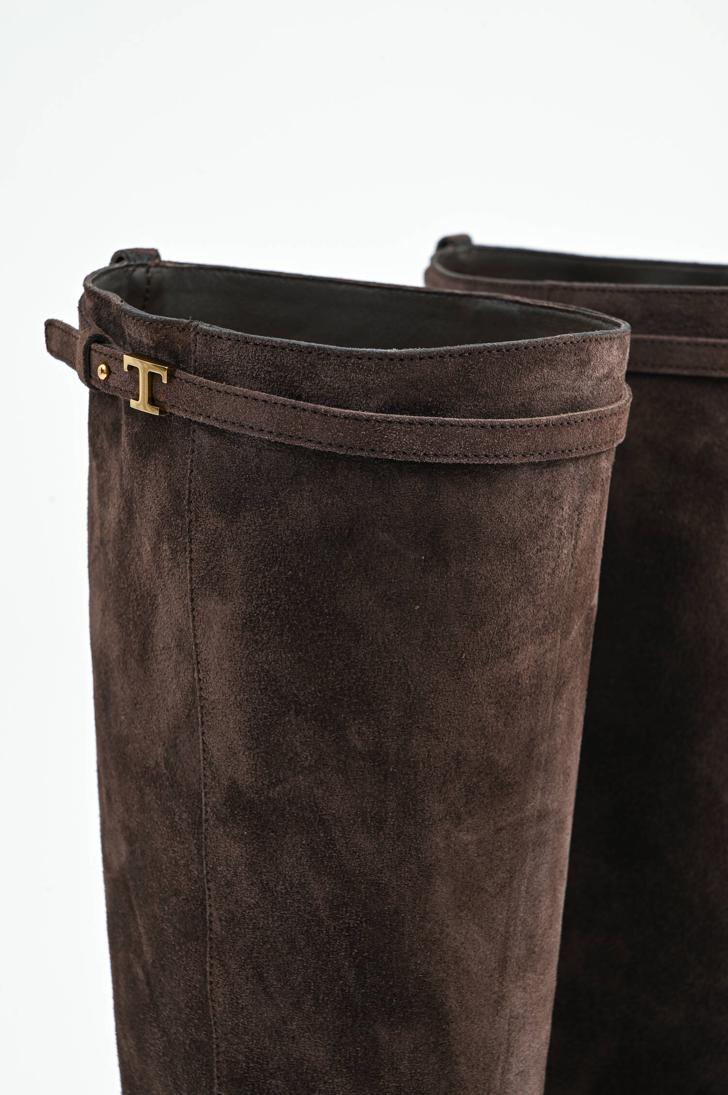 Stiefel aus Veloursleder in Chocolate Stiefel aus Veloursleder in Chocolate