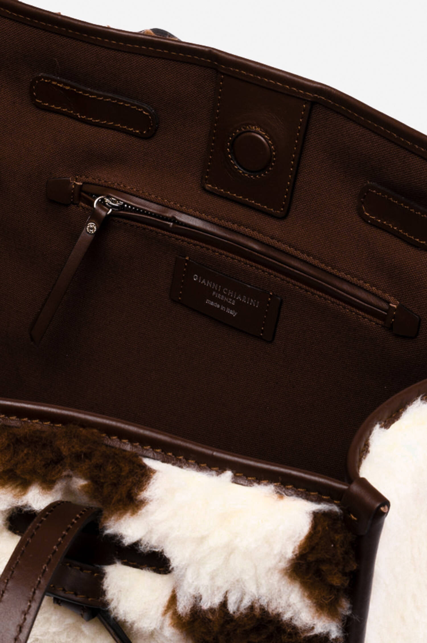 Tote Bag COW in Creme/Braun