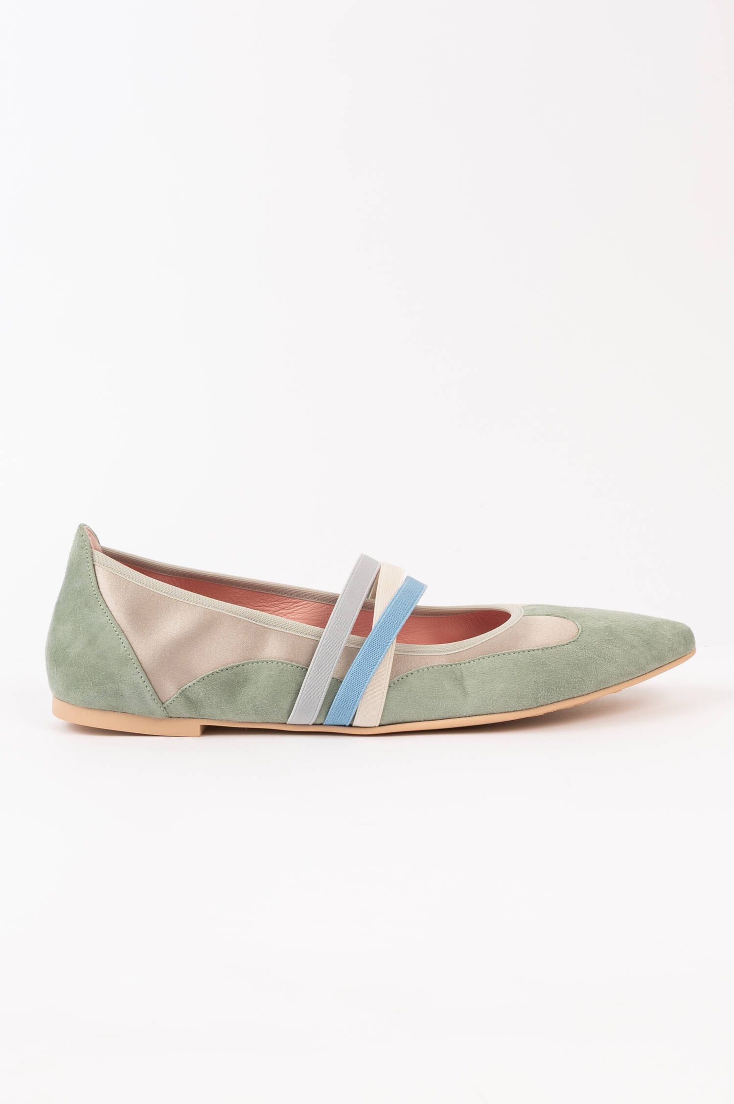 Veloursleder Ballerina in Mint Veloursleder Ballerina in Mint