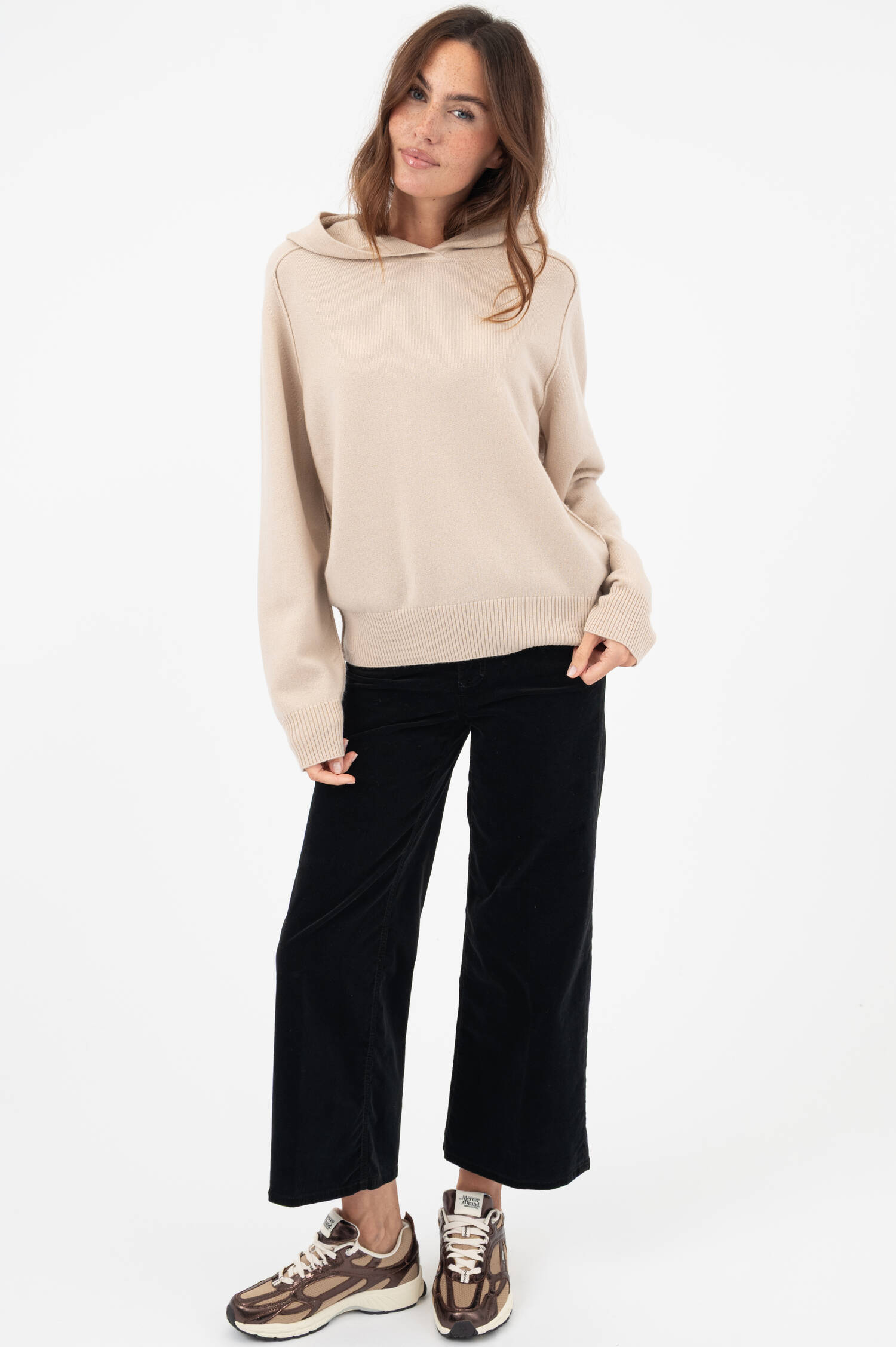Kapuzensweater in Beige