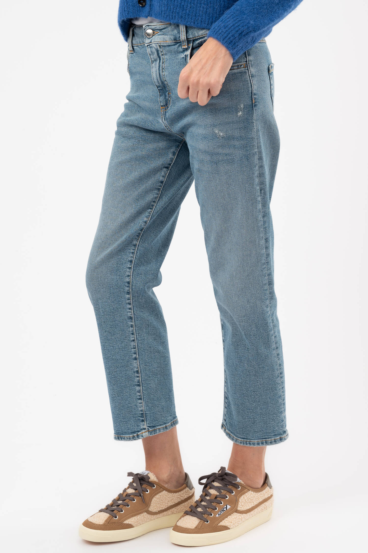 Relaxed Jeans in Mittelblau