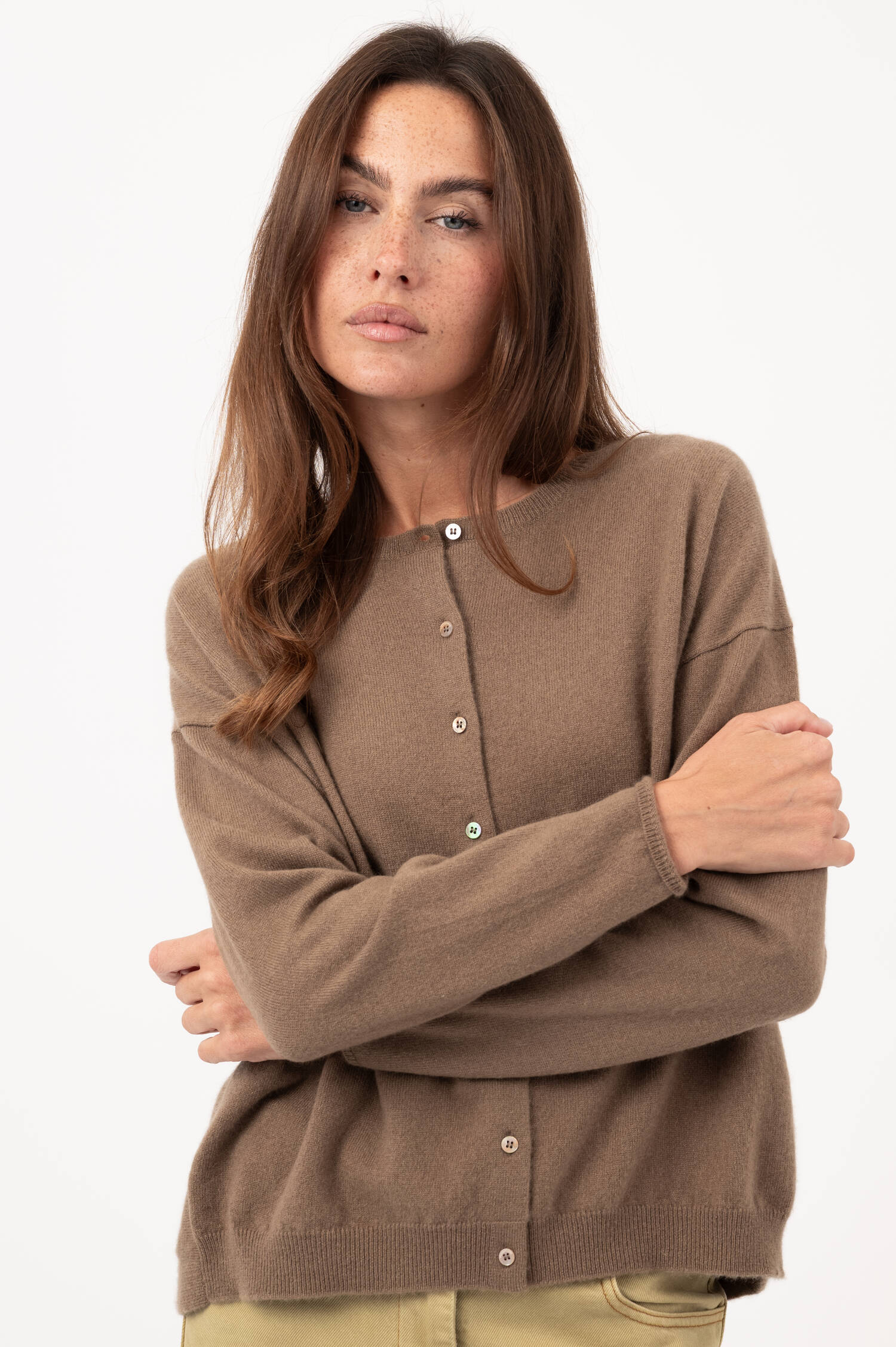 Cashmere-Cardigan in Braun Cashmere-Cardigan in Braun