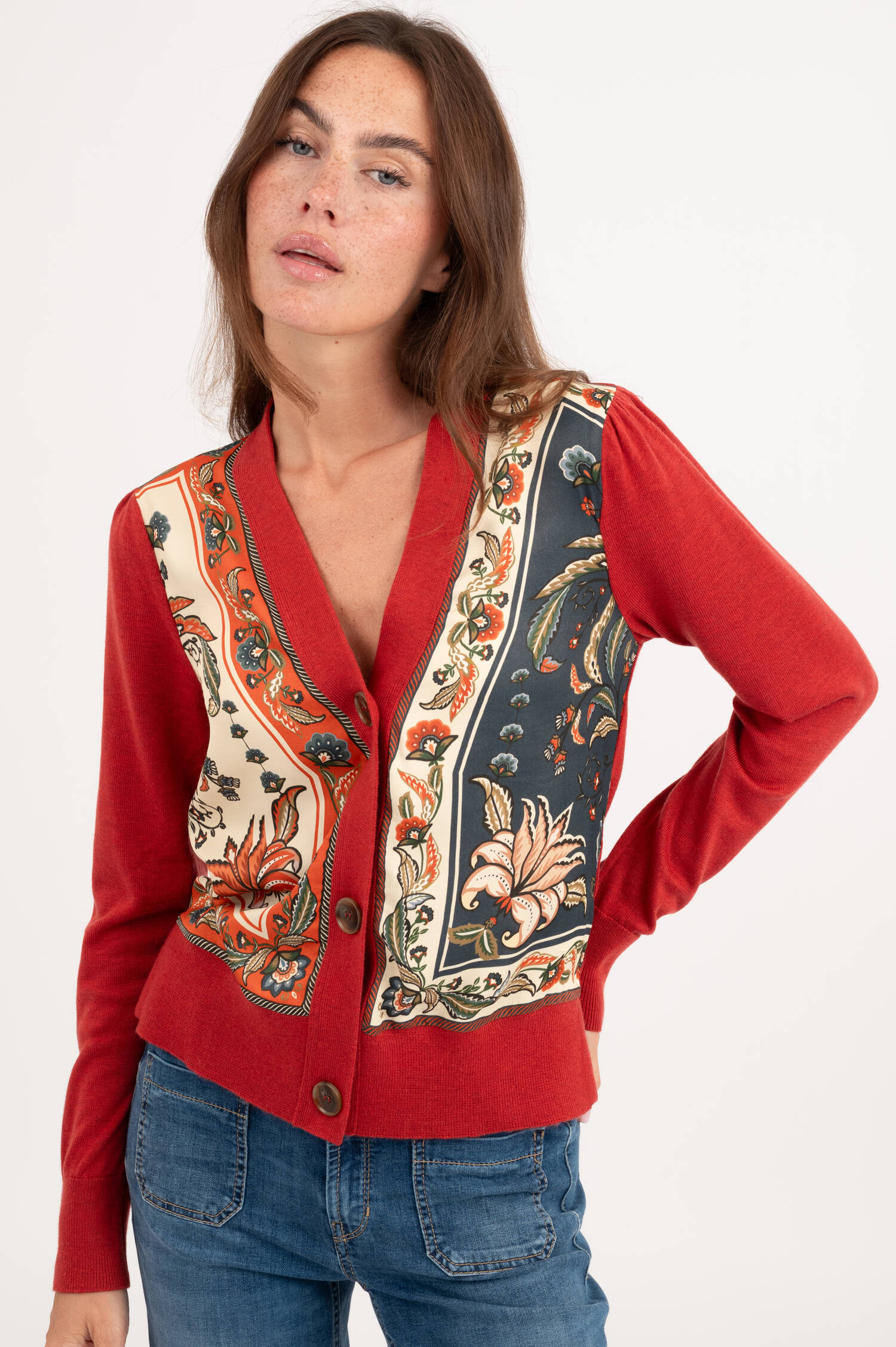 Strickweste in Rot