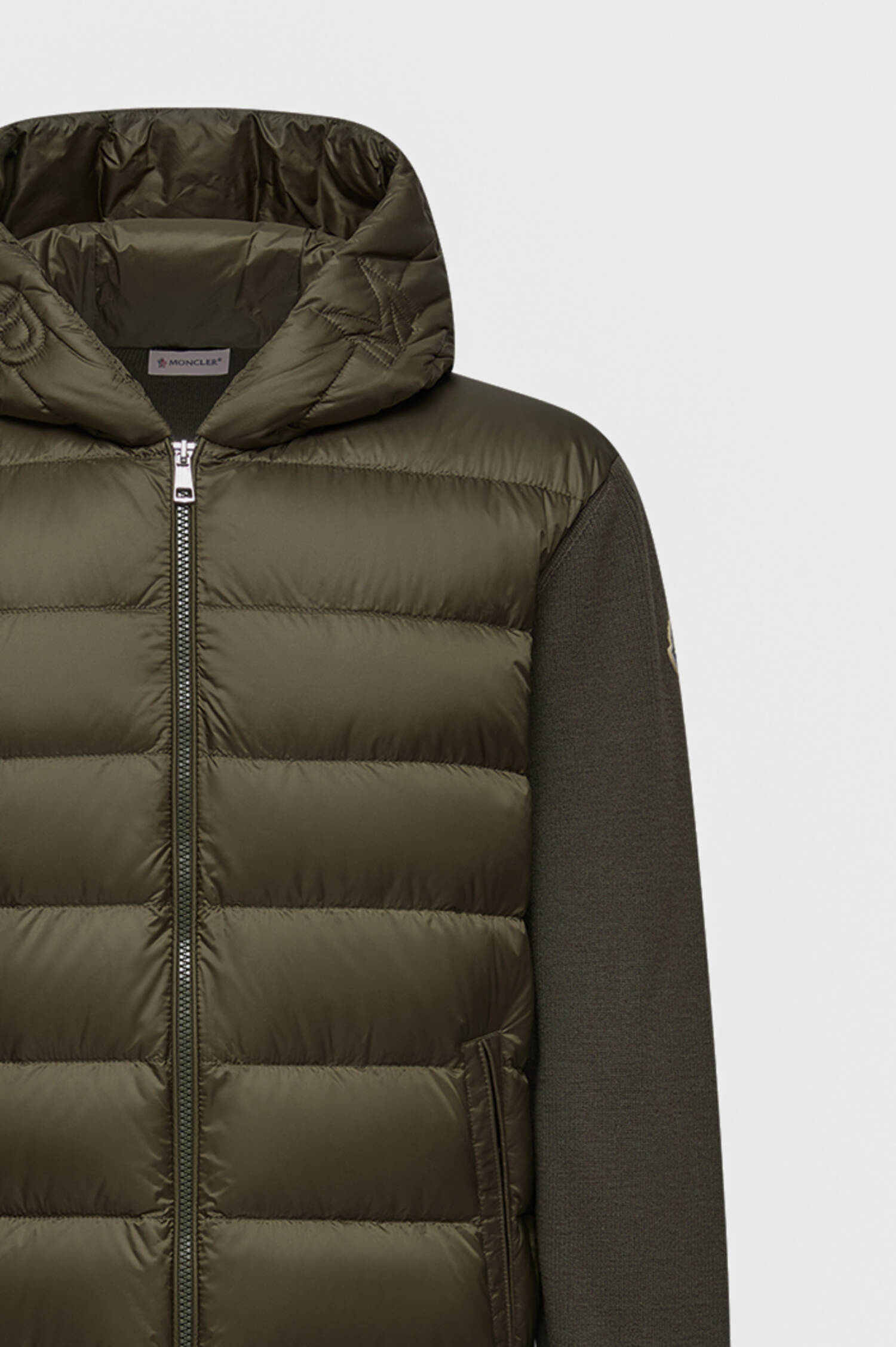 Hybrid Daunenjacke CARDIGAN in Oliv