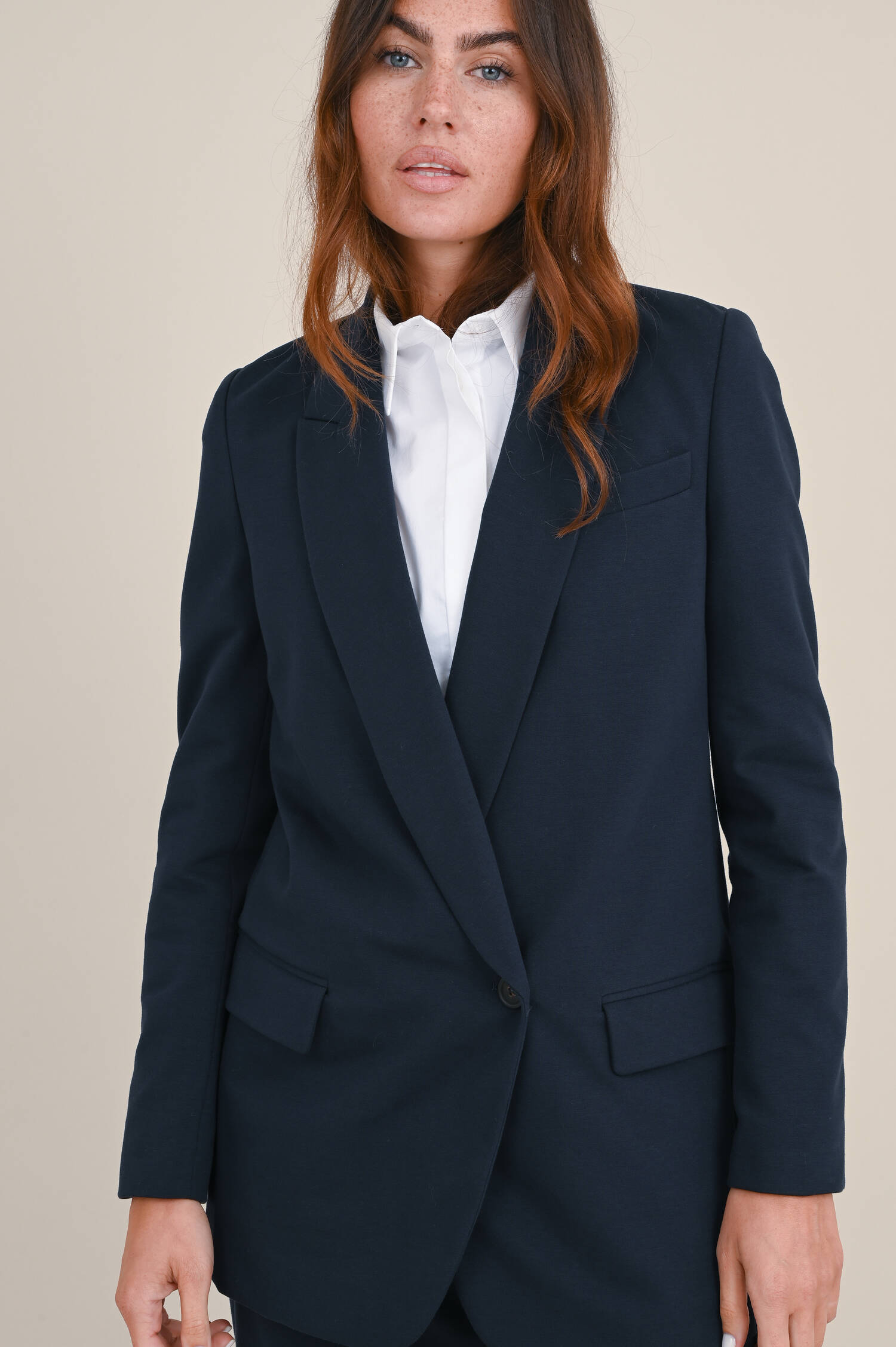 Baumwoll Blazer in Navy