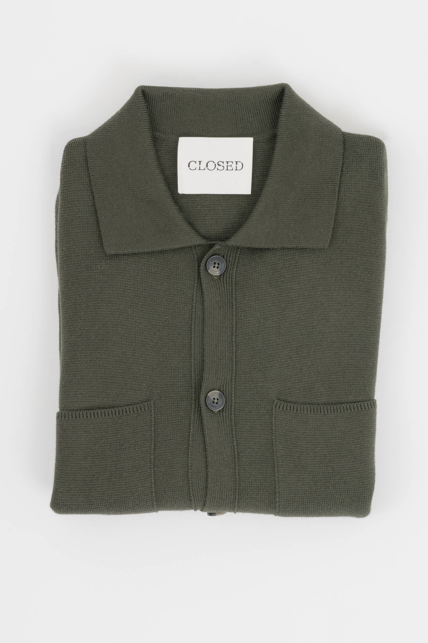 Strickjacke in Oliv
