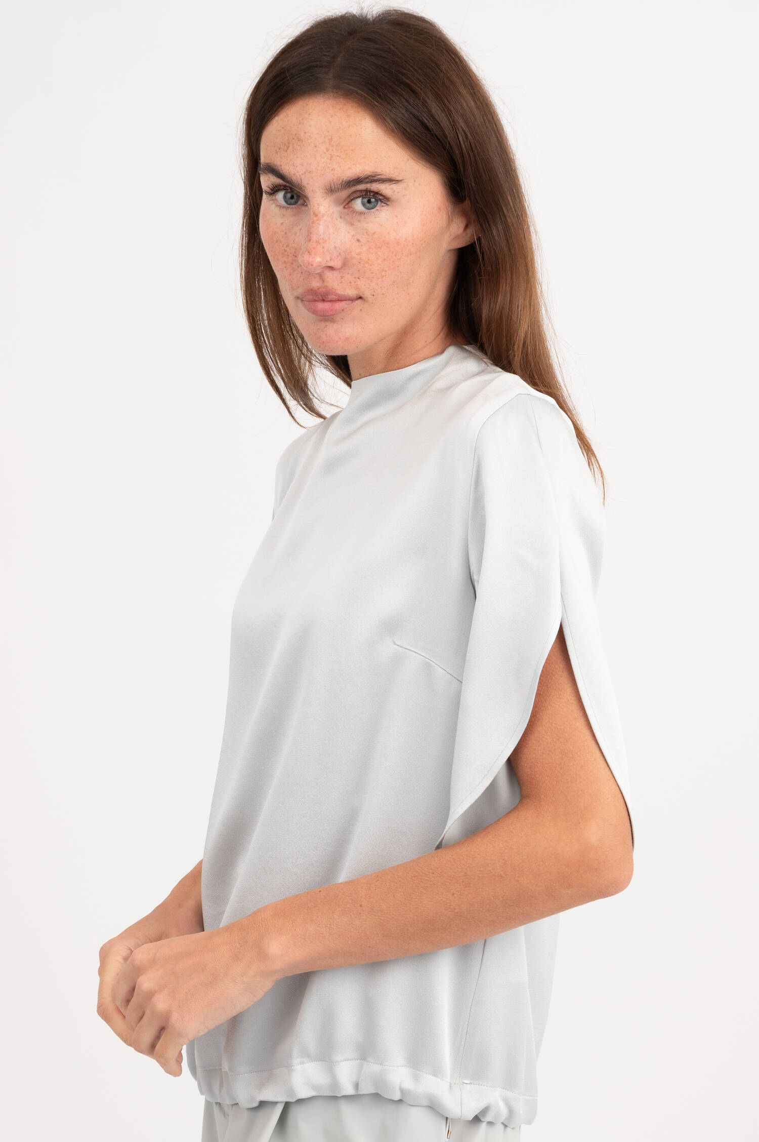 Blusenshirt in Hellblau Blusenshirt in Hellblau