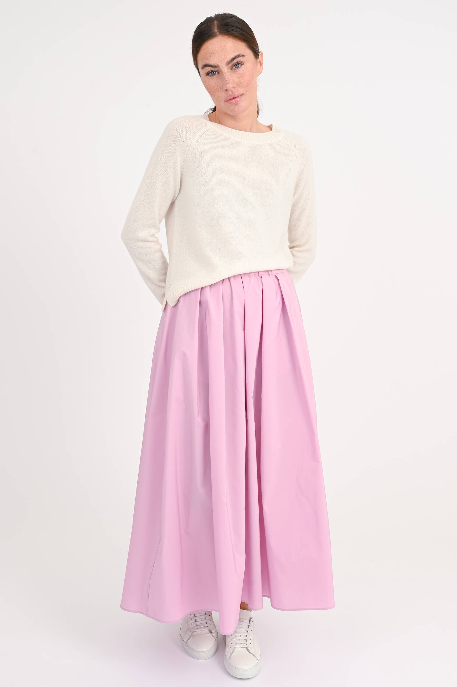 Cashmere-Pullover TAGO in Ecru