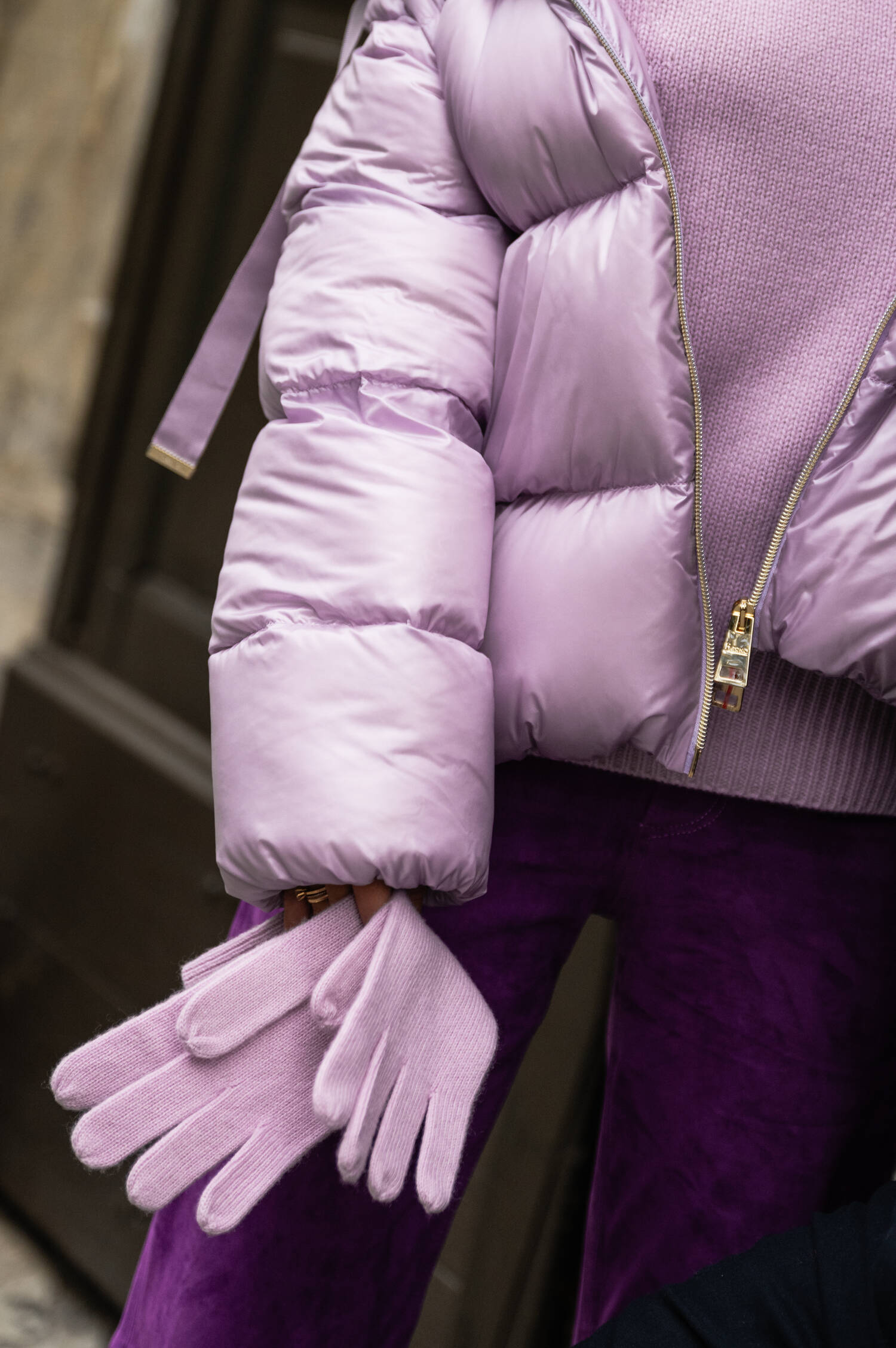 Cashmere Handschuhe in Flieder