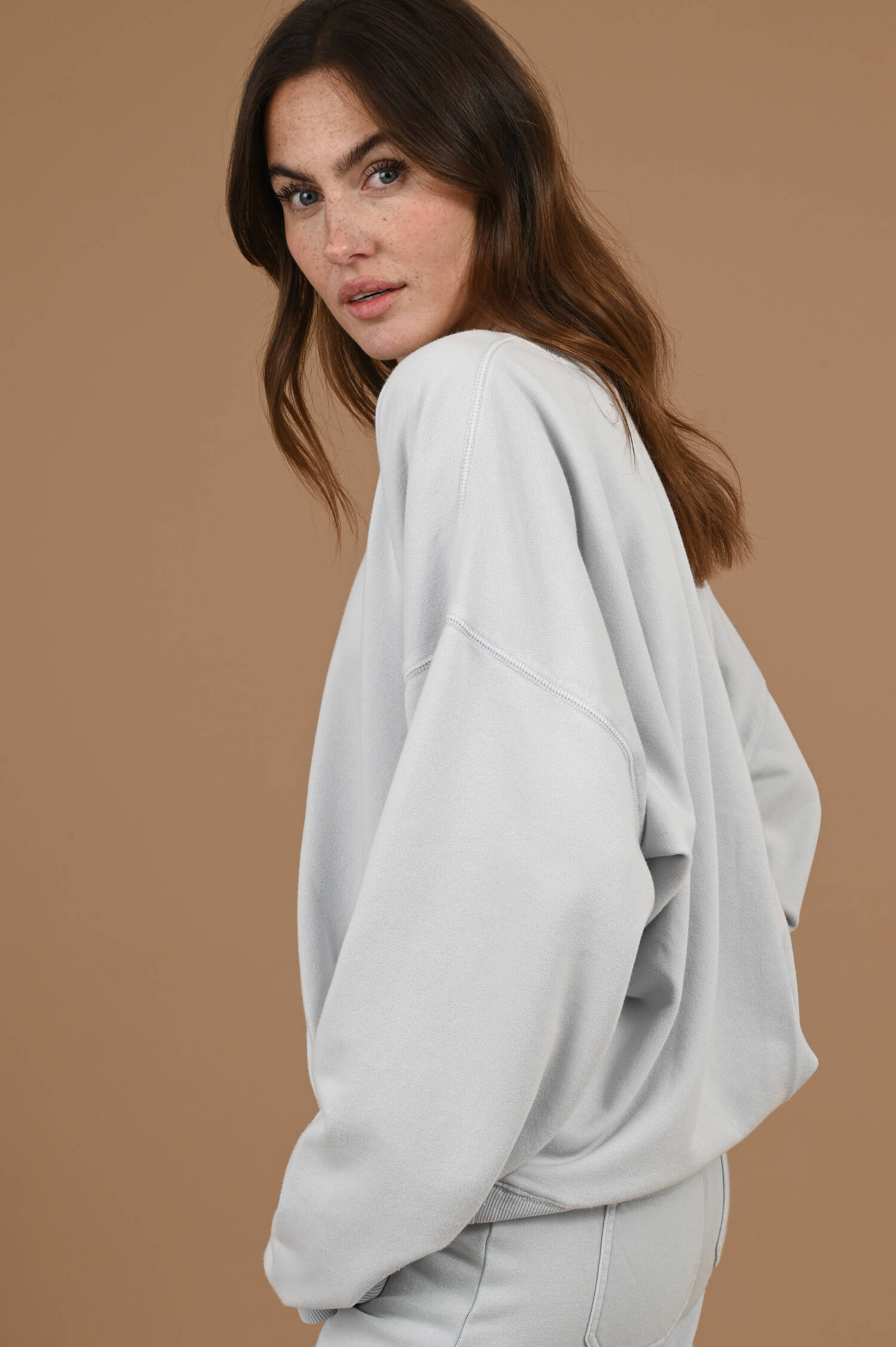 Sweater aus Bio-Baumwollmix in Eisblau