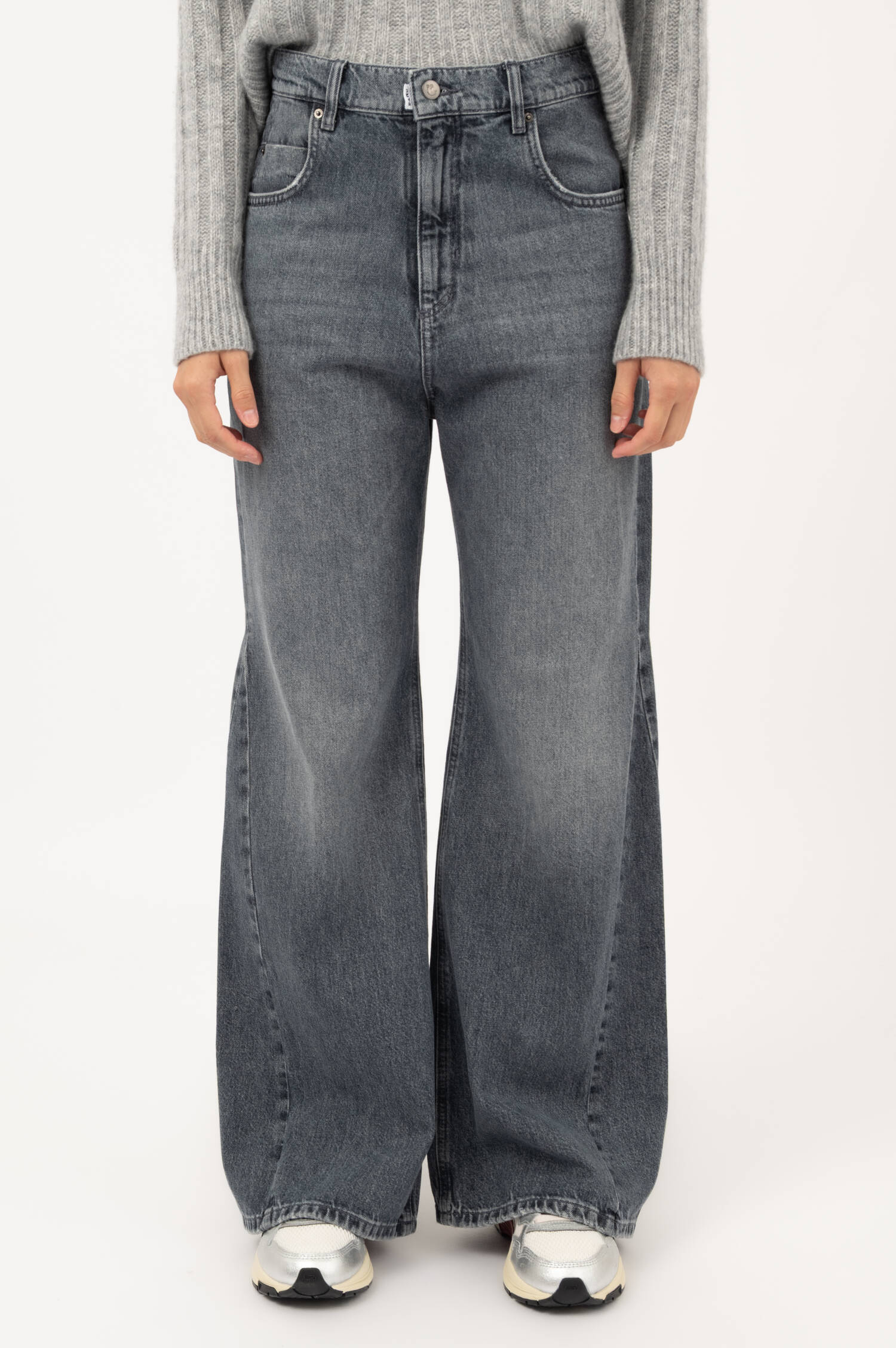 Baggy-Wide-Bootcut-Jeans OVER THE CUT in Grau Baggy-Wide-Bootcut-Jeans OVER THE CUT in Grau