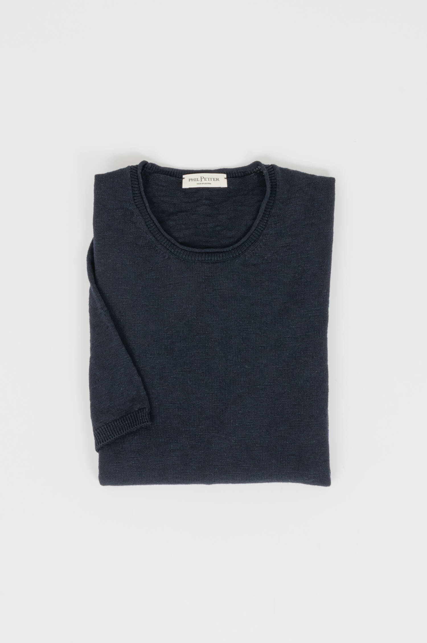 Strick T-Shirt in Navy