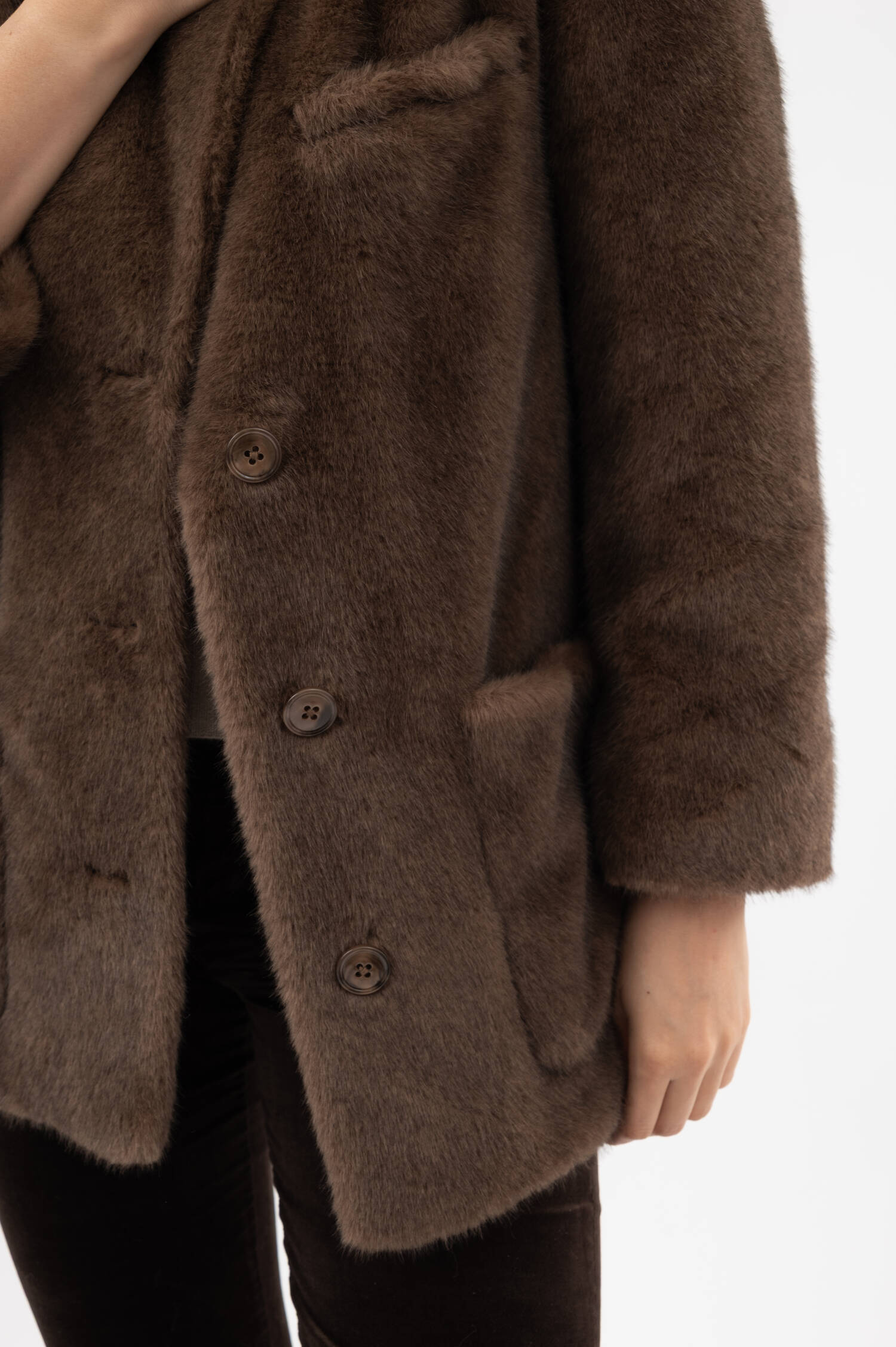Faux-Fur-Jacke in Braun Faux-Fur-Jacke in Braun