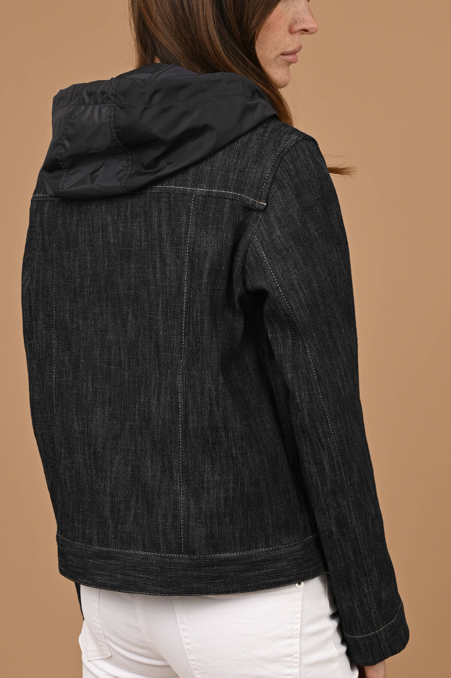 Denim Kapuzenjacke DIERVELLA in Marineblau