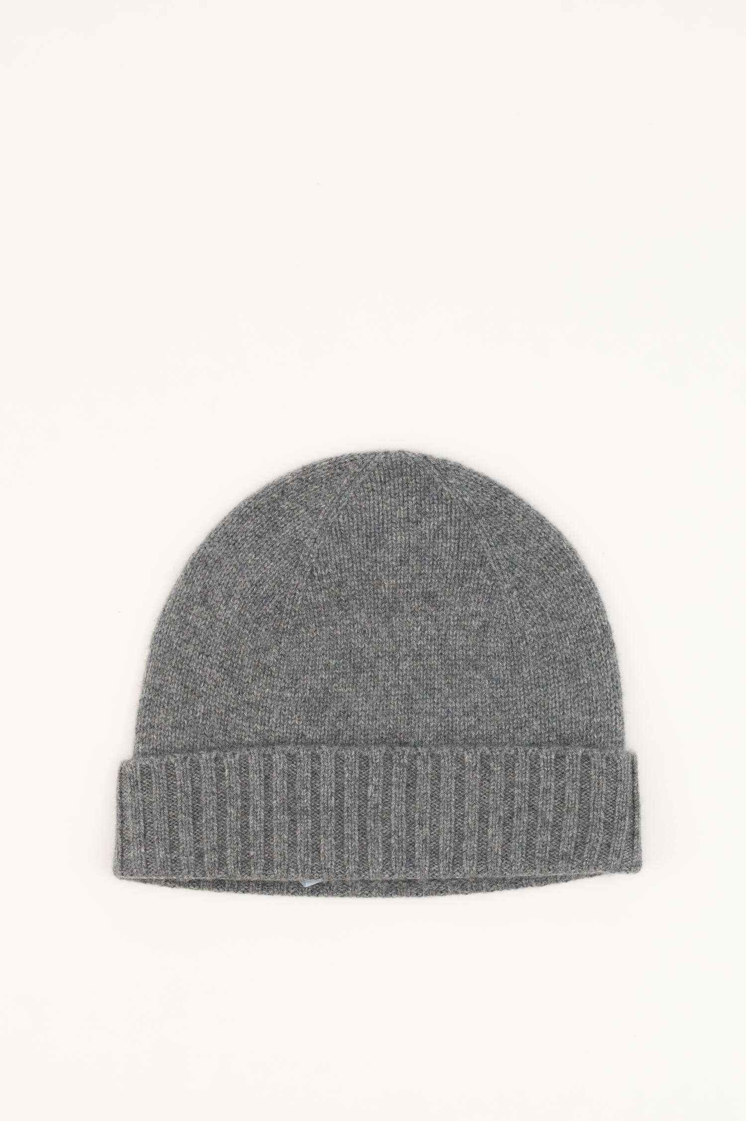 Cashmere-Beanie in Mittelgrau