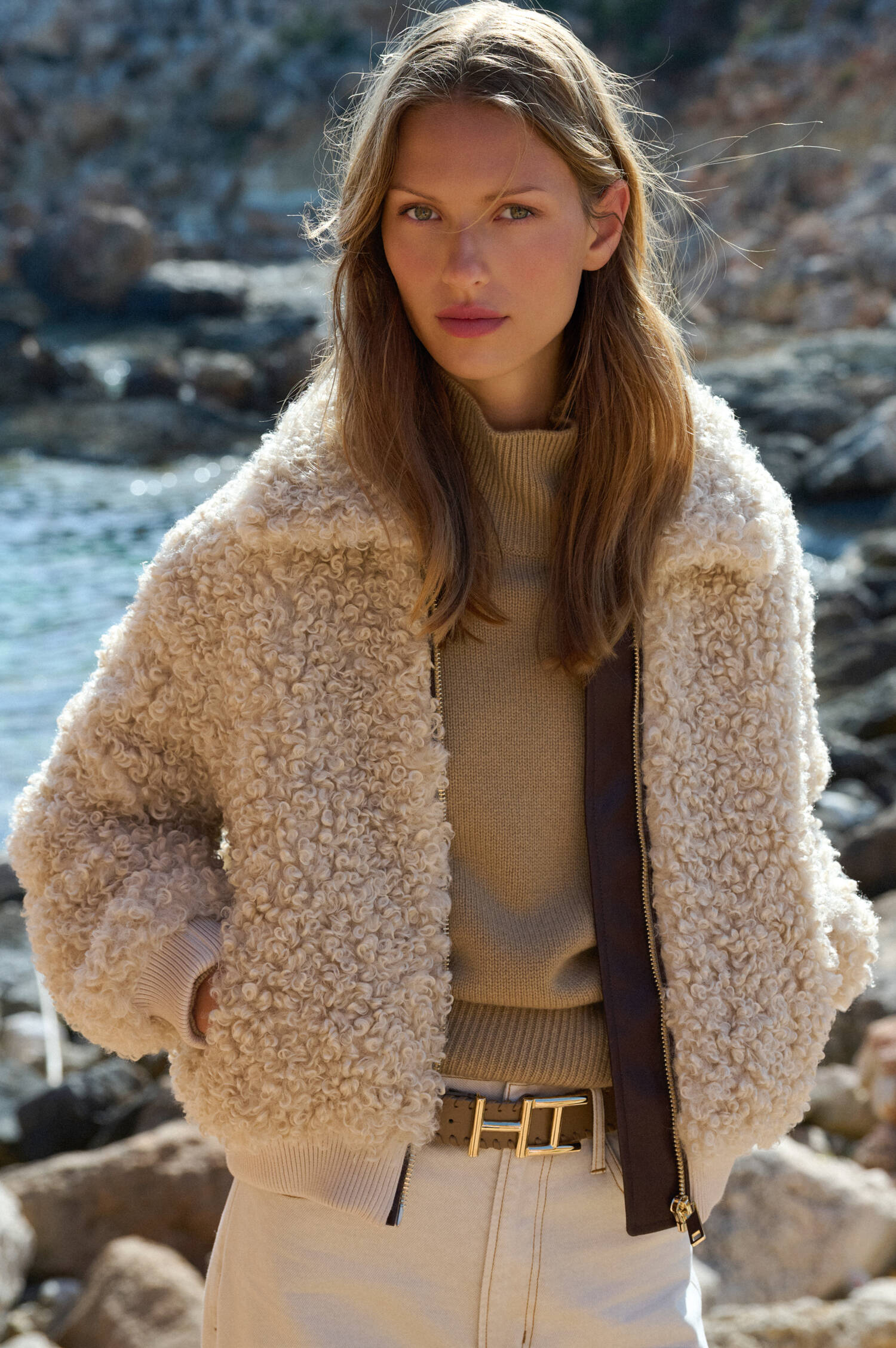 Teddy-Blouson in Beige Teddy-Blouson in Beige