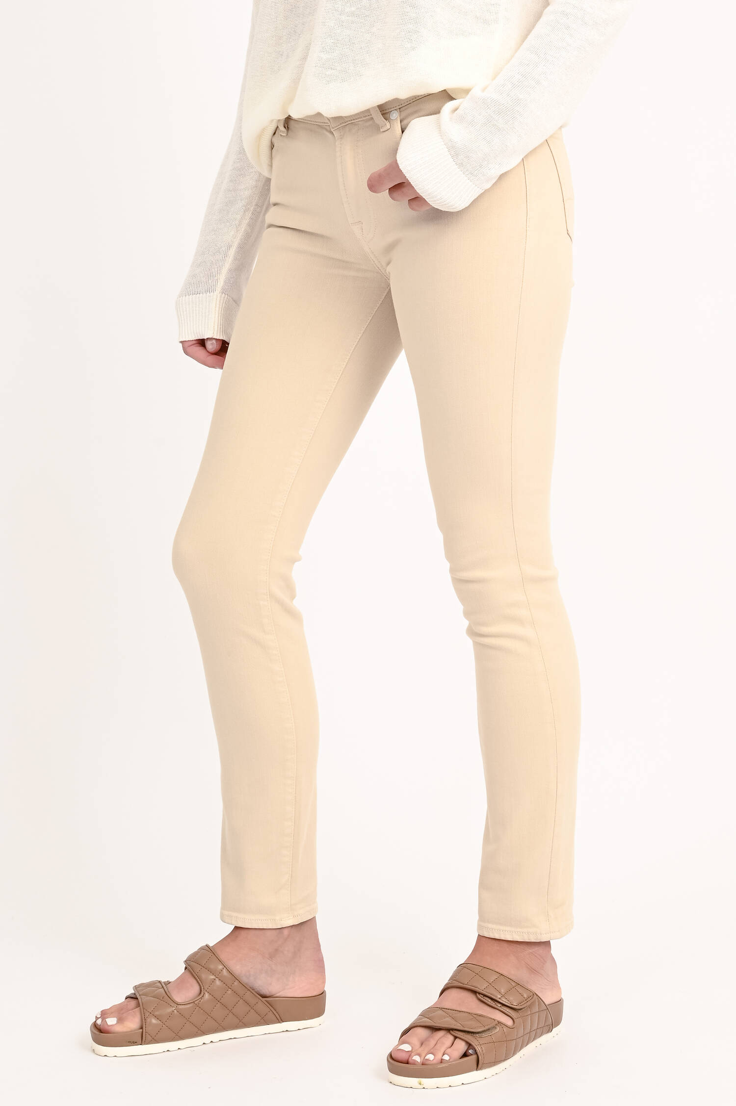 Slim Fit Jeans ROXANNE in Beige