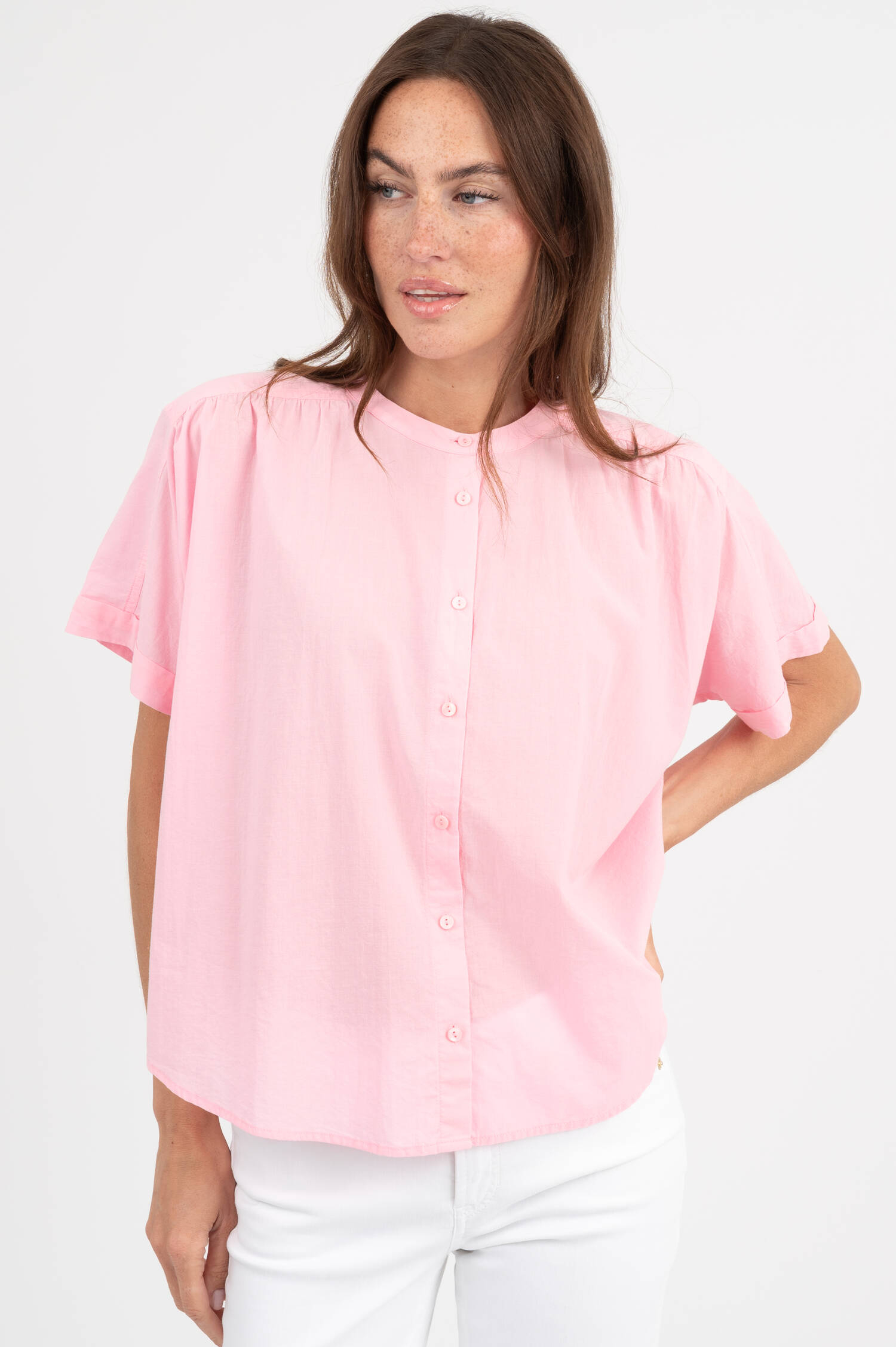 Oversize Bluse in Rosa