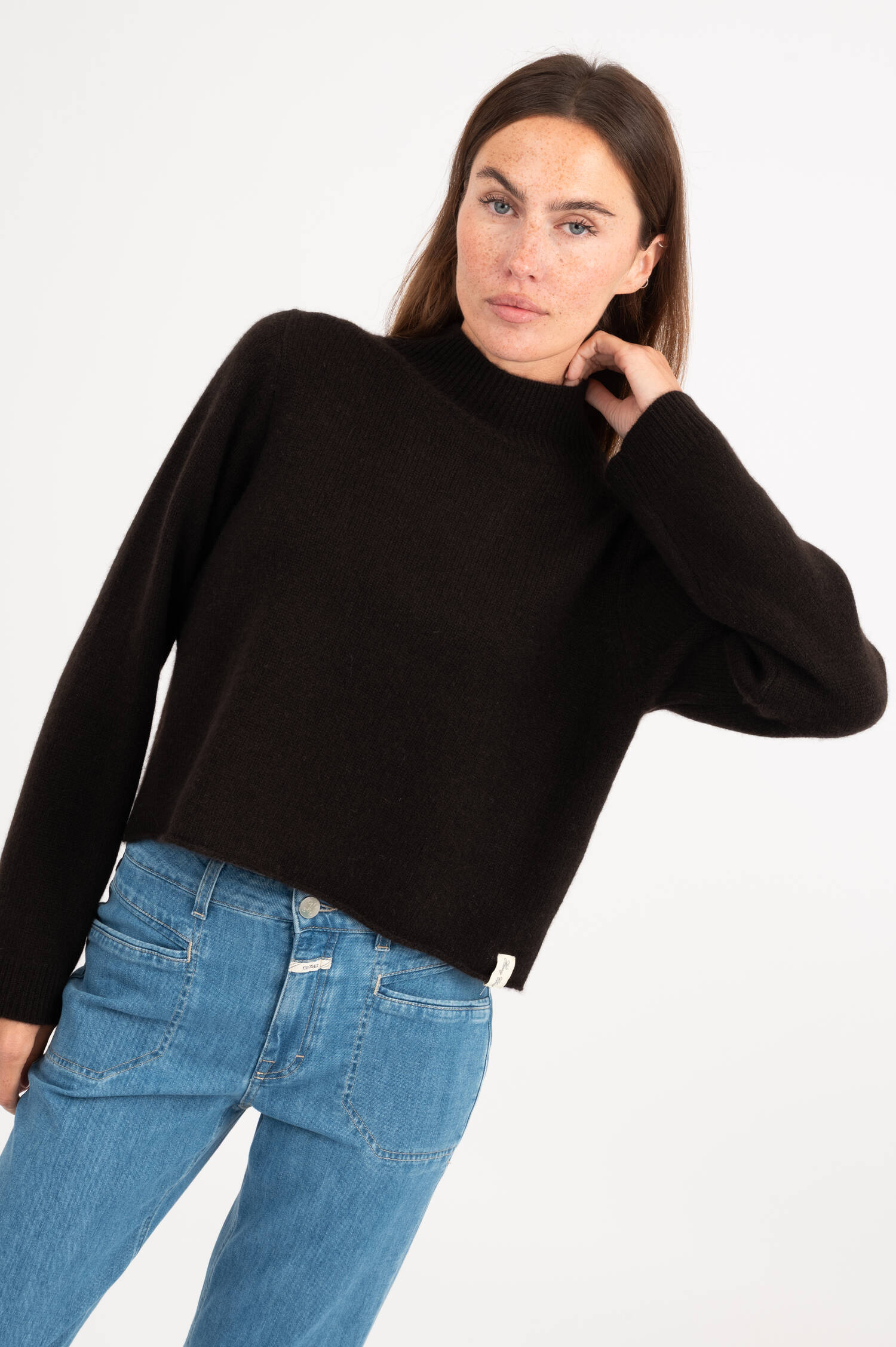 Cashmere Pullover in Dunkelbraun
