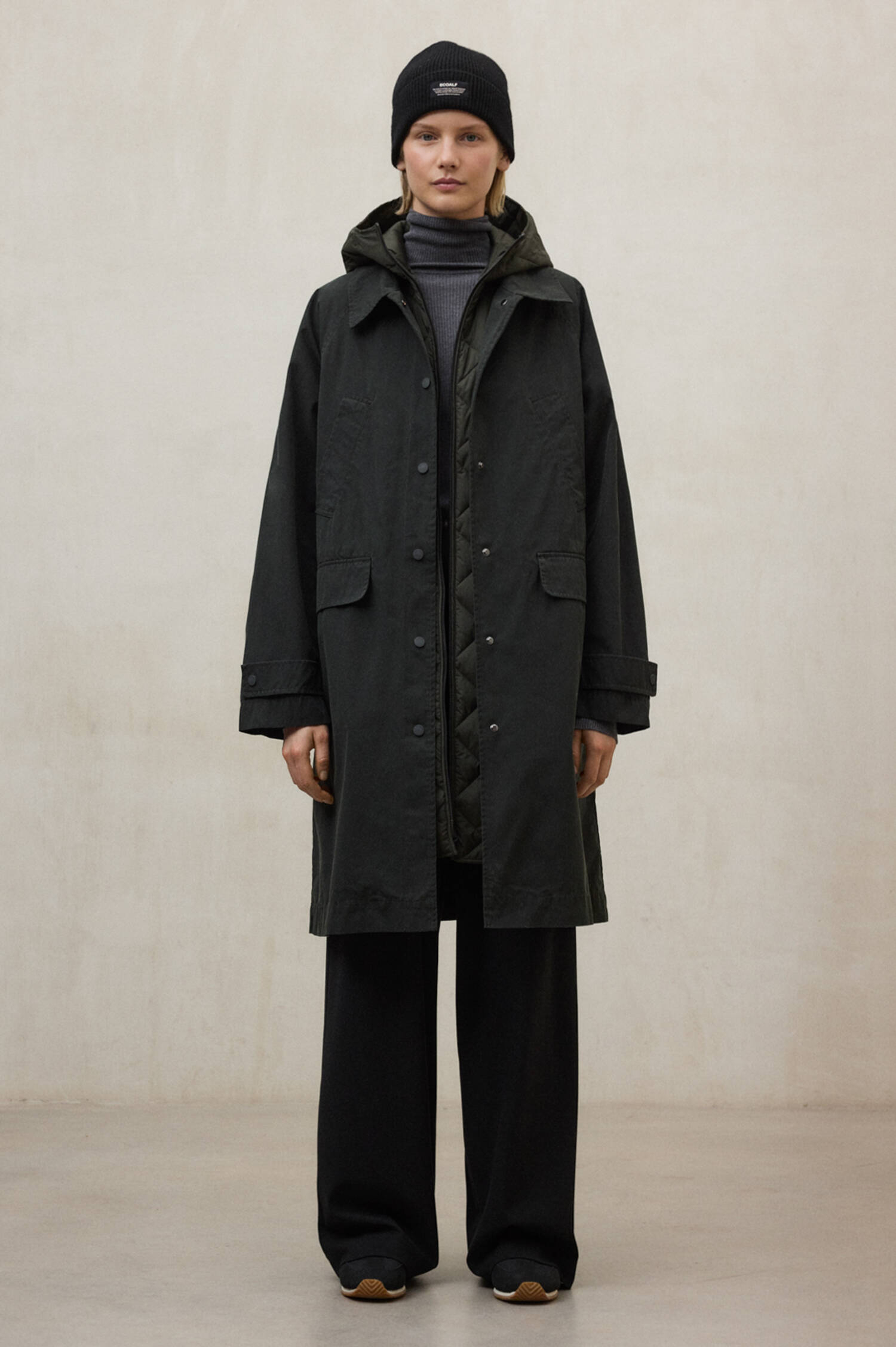 Mantel HYDEN mit integriertem Gilet in Dunkelgrün Mantel HYDEN mit integriertem Gilet in Dunkelgrün