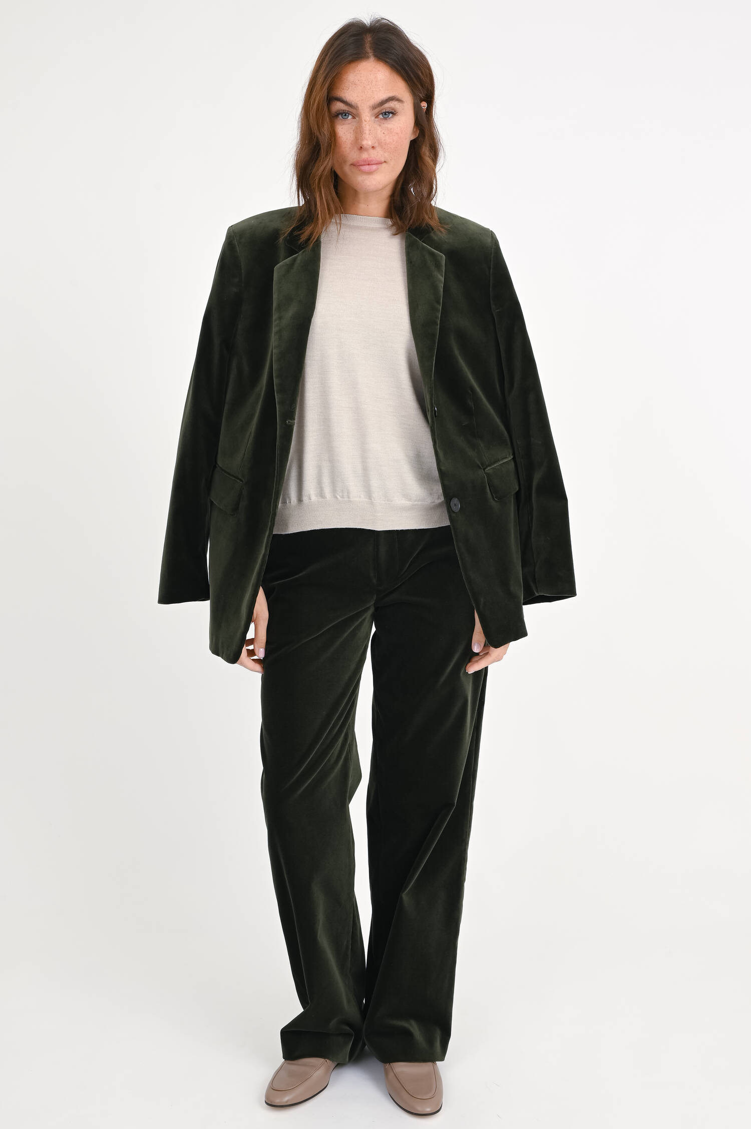 Pullover aus Woll-Seide-Mix in Beige