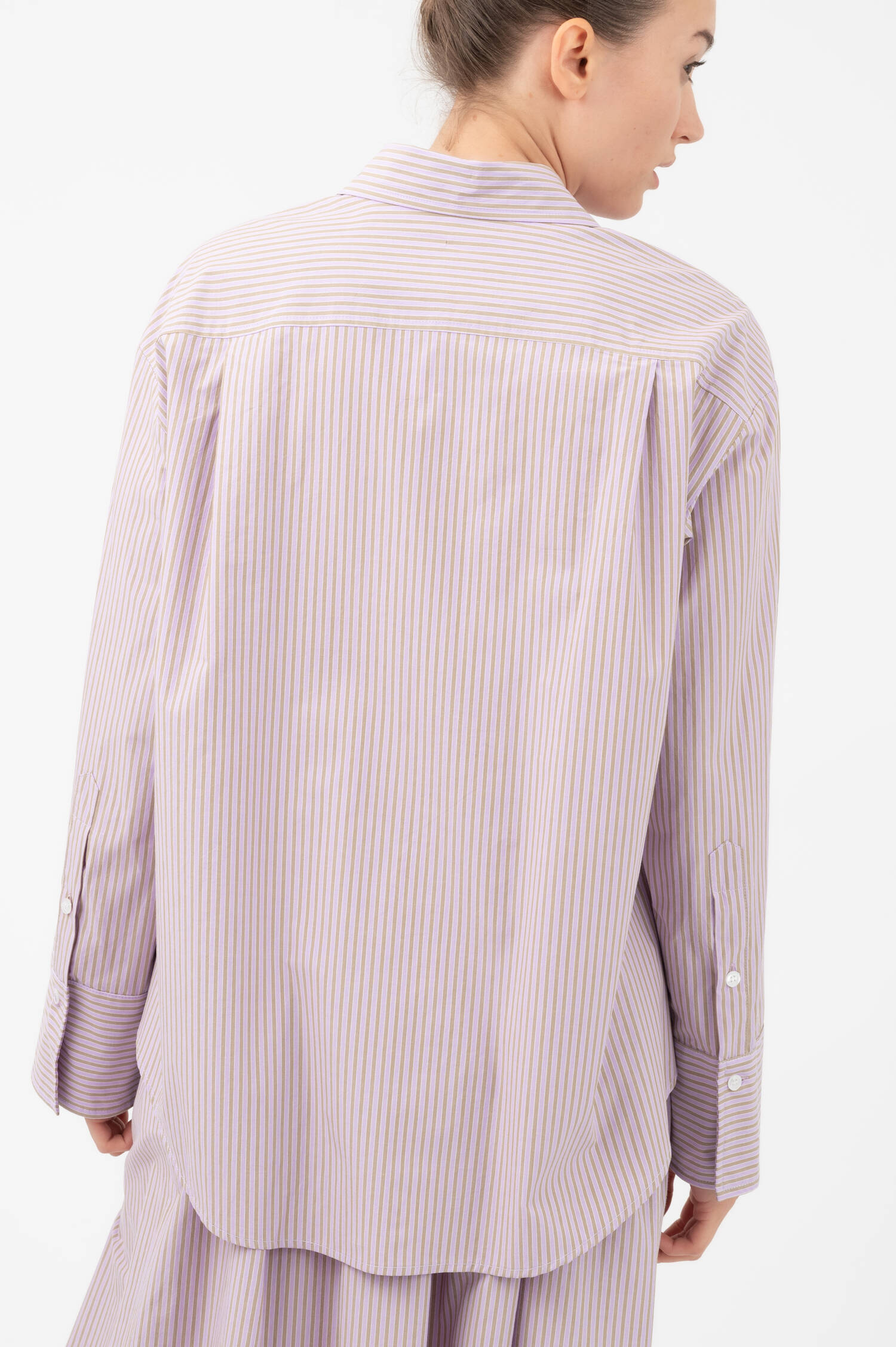 Bluse CAMICIA in Violett/Beige