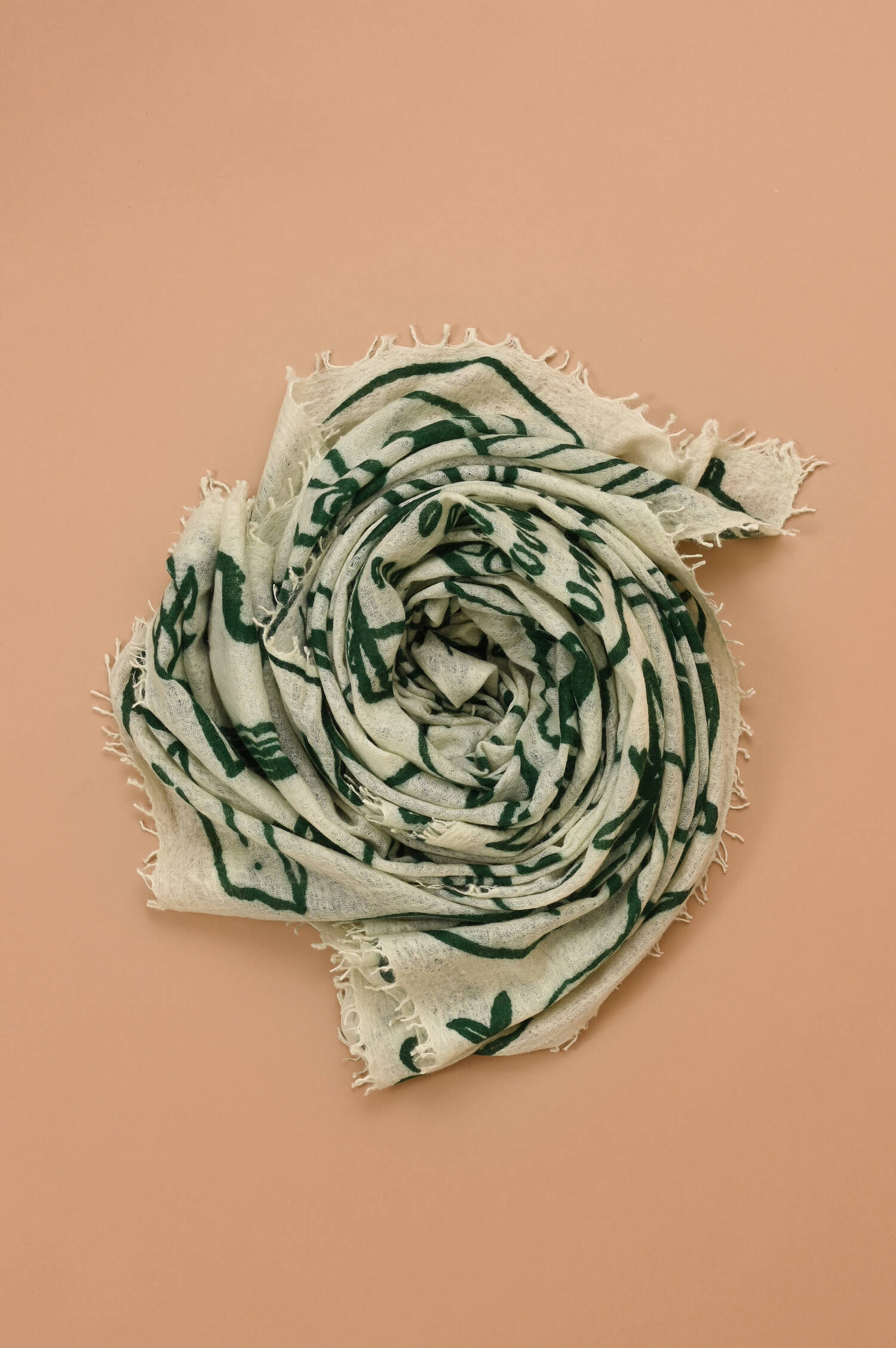 Tuch aus Cashmere "FINE" in Grün