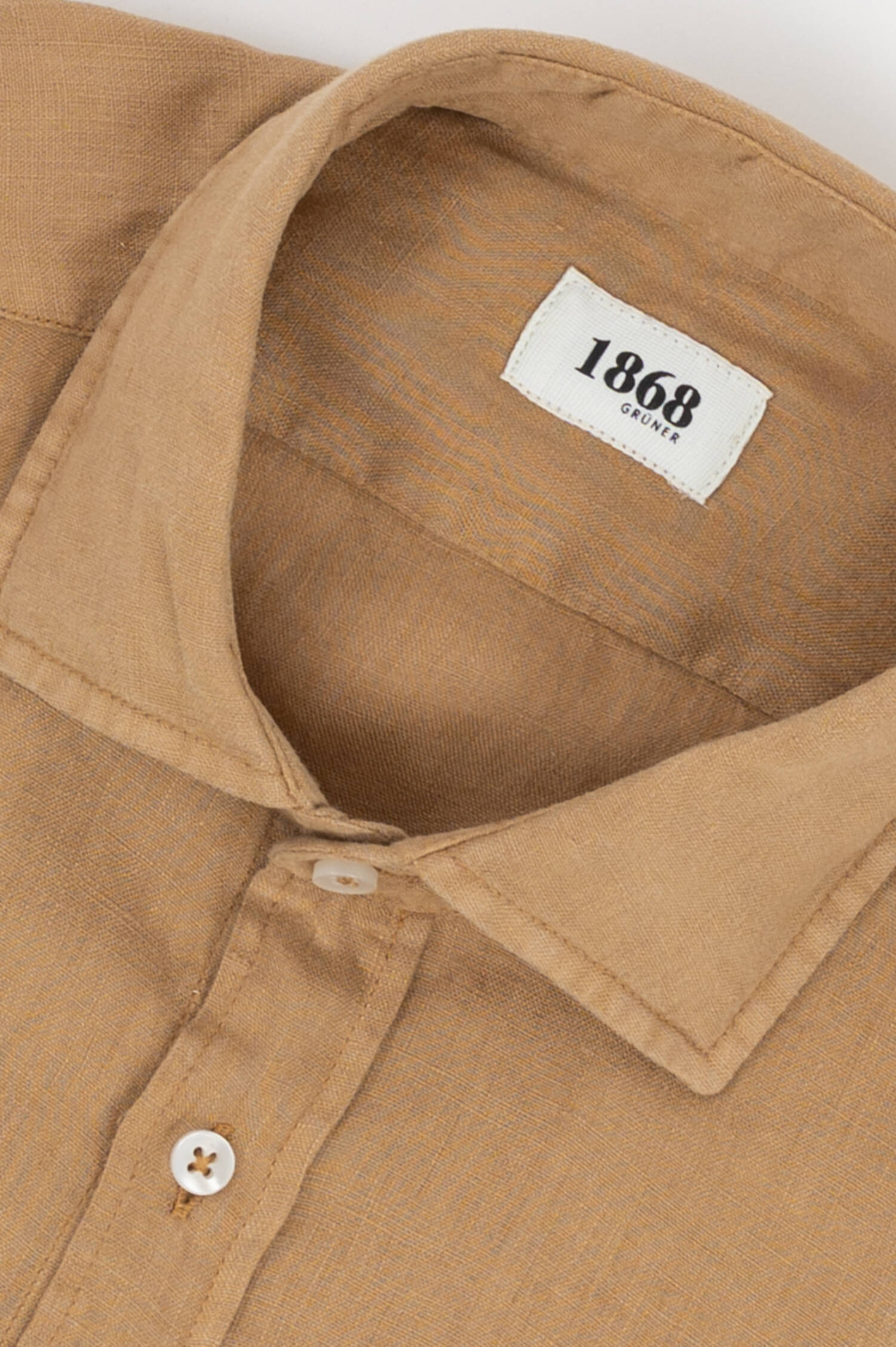 Leinenhemd BAROLO LINO Ocker