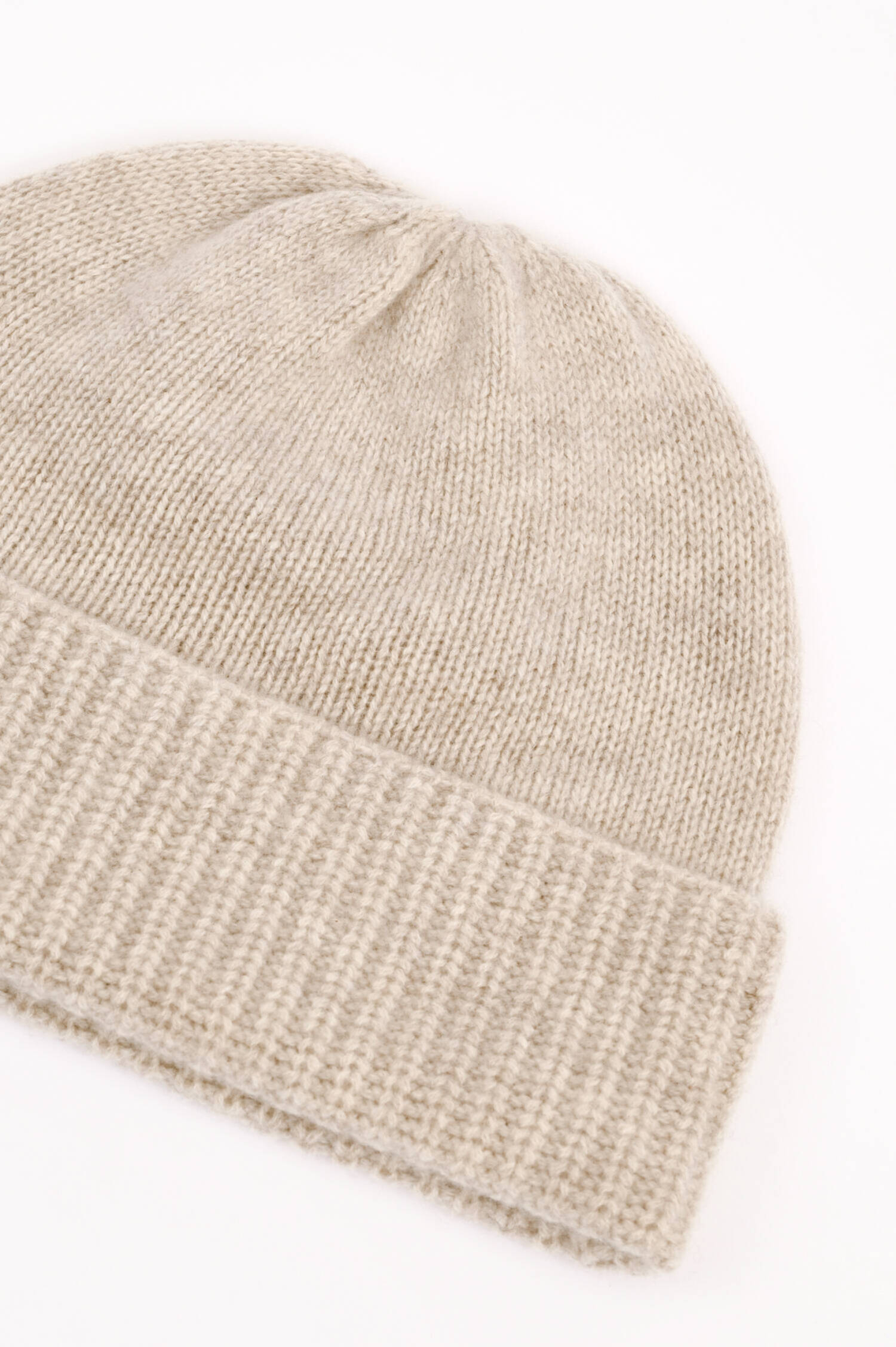 Cashmere Mütze in Beige meliert