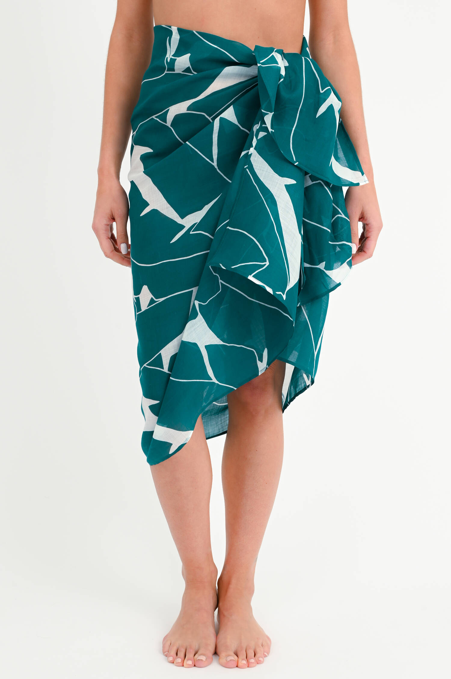 Sarong DANIELA DANANIE in Blaugrün/Weiß