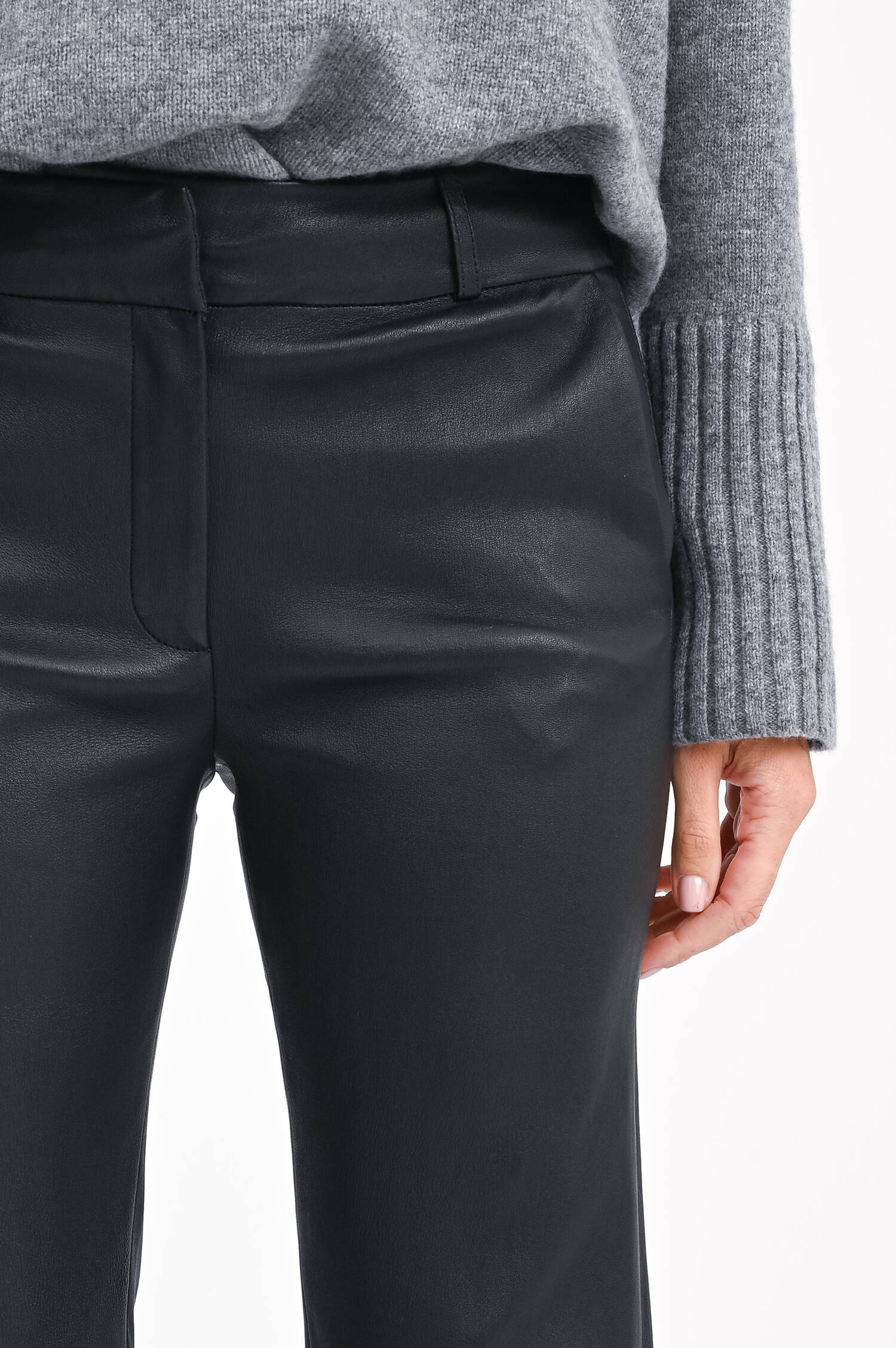 Lederhose JENNA STRECH in Schwarz