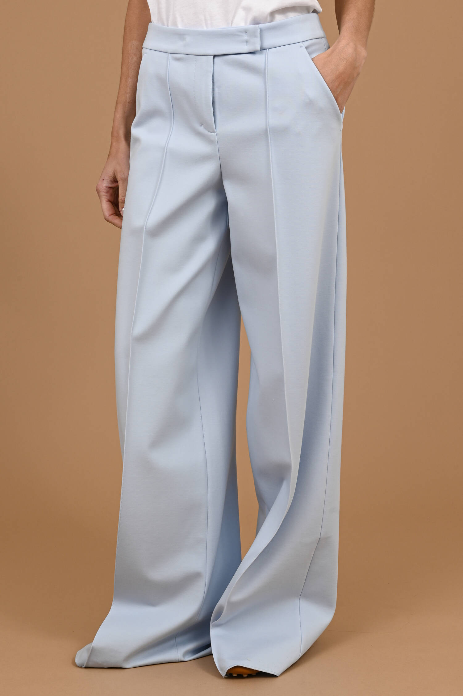 Wide-Leg Hose EMOTIONAL ESSENCE in Eisblau