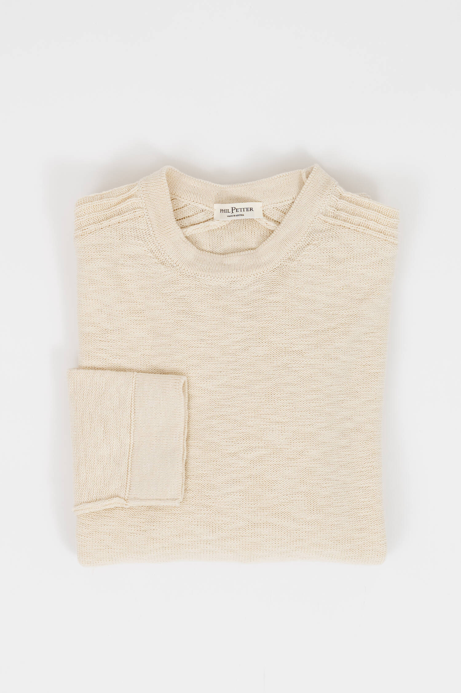 Strickpullover in Natur