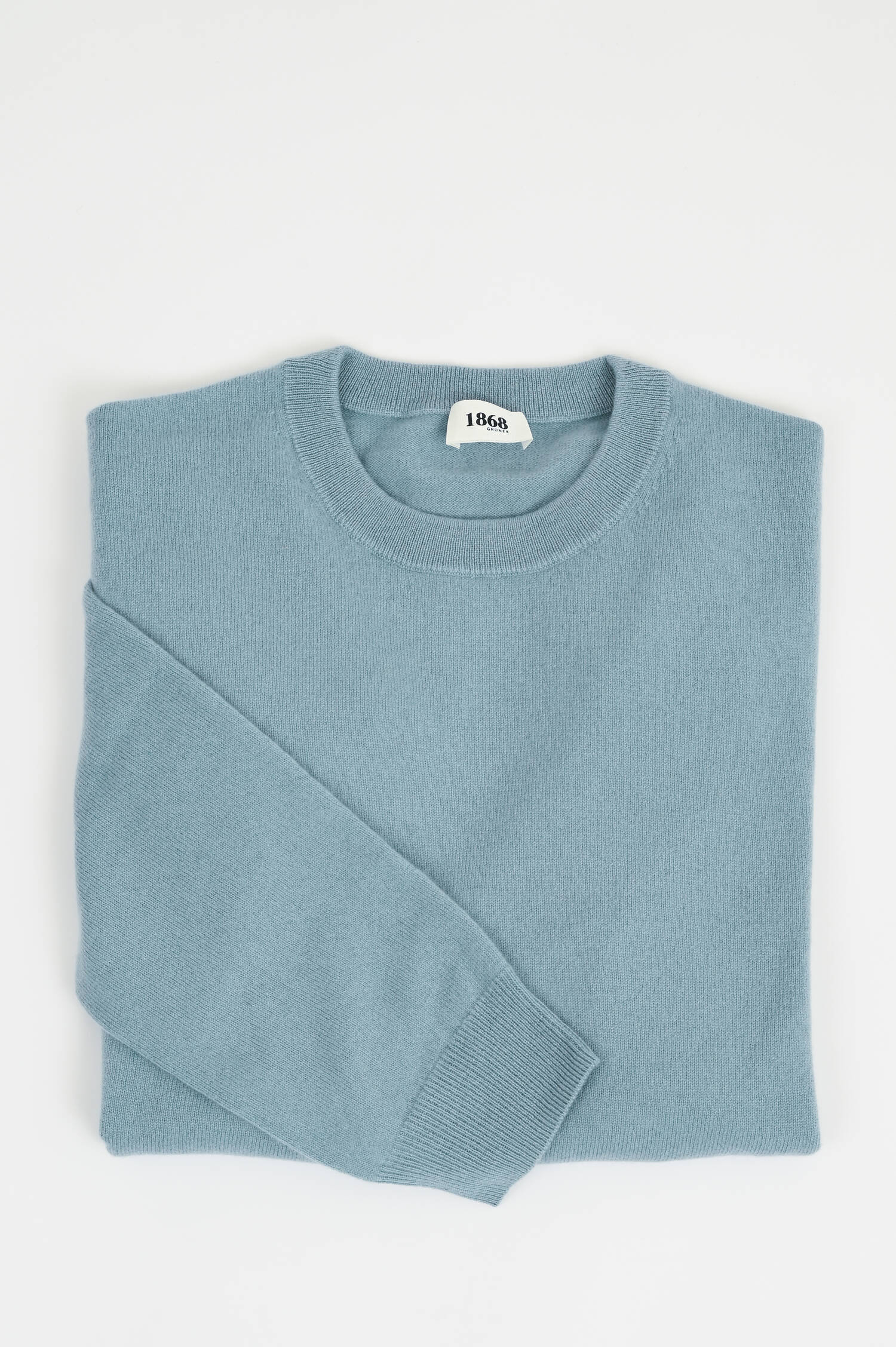 Cashmerepullover mit Rundhals in Slate