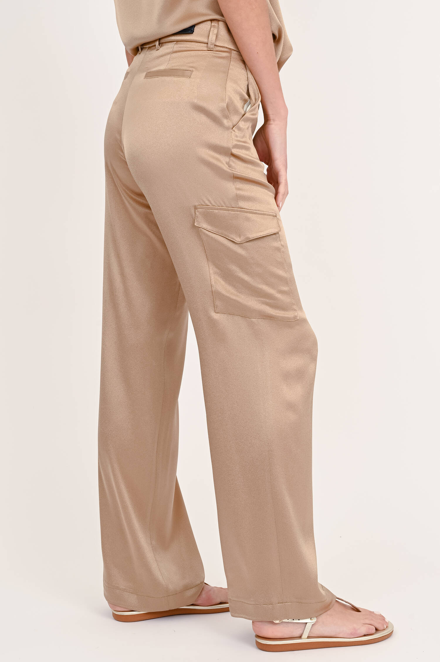 Seidenhose ANASTASIA in Metallic/Gold