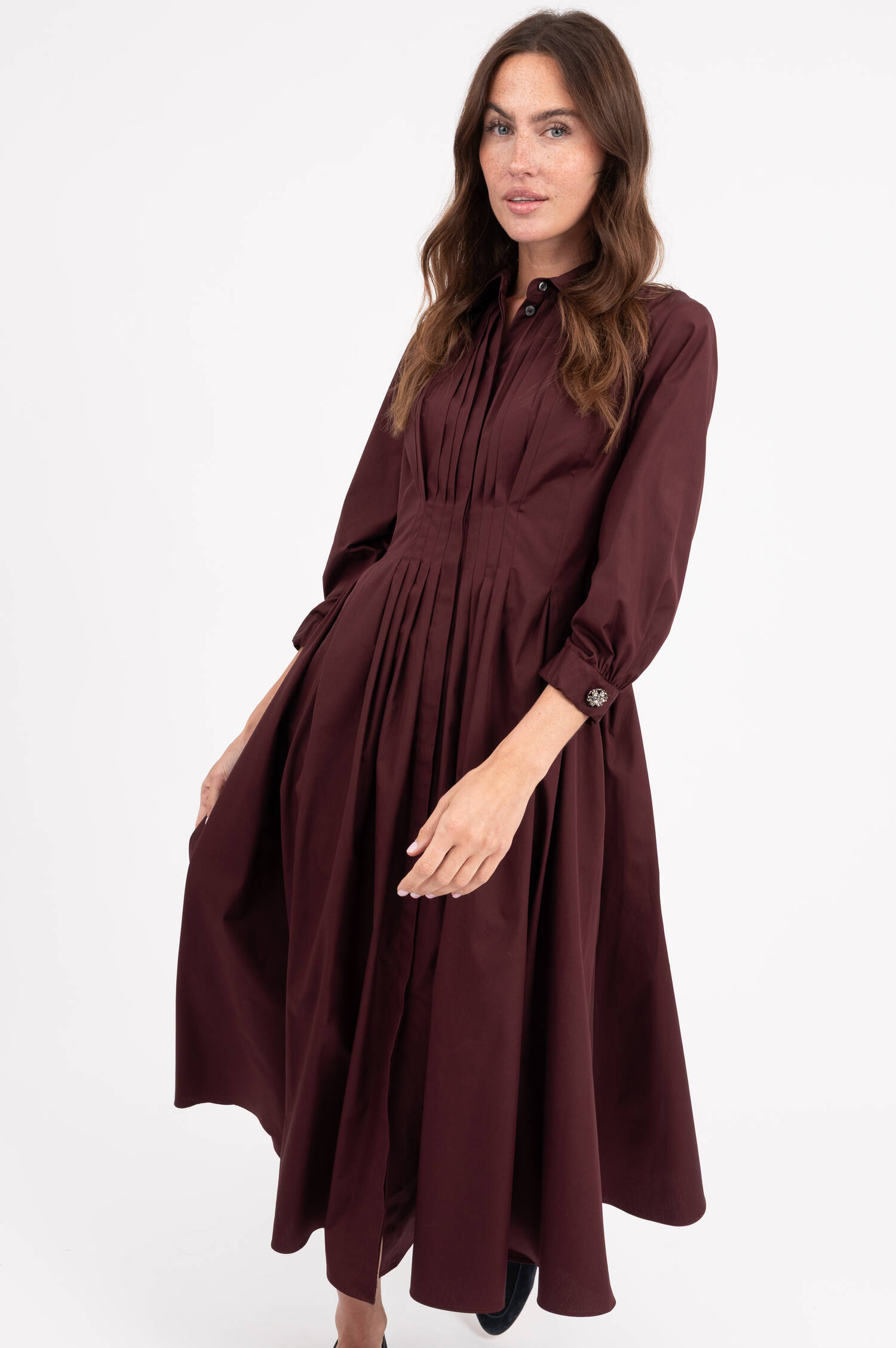 Hemdblusenkleid ADAGIO in Burgundy Hemdblusenkleid ADAGIO in Burgundy
