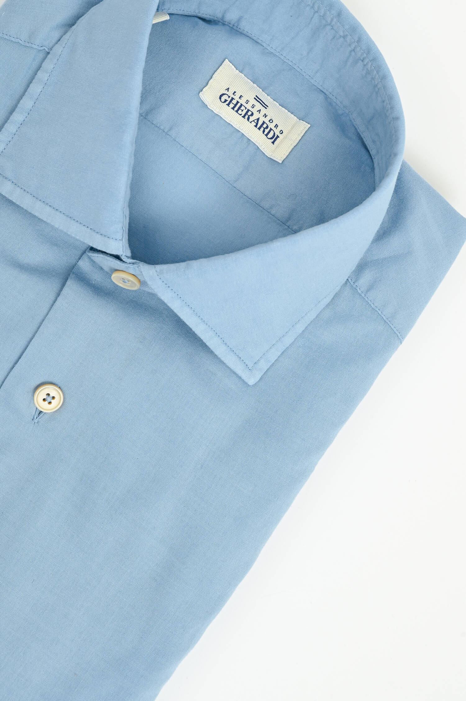 Baumwollhemd in Mittelblau