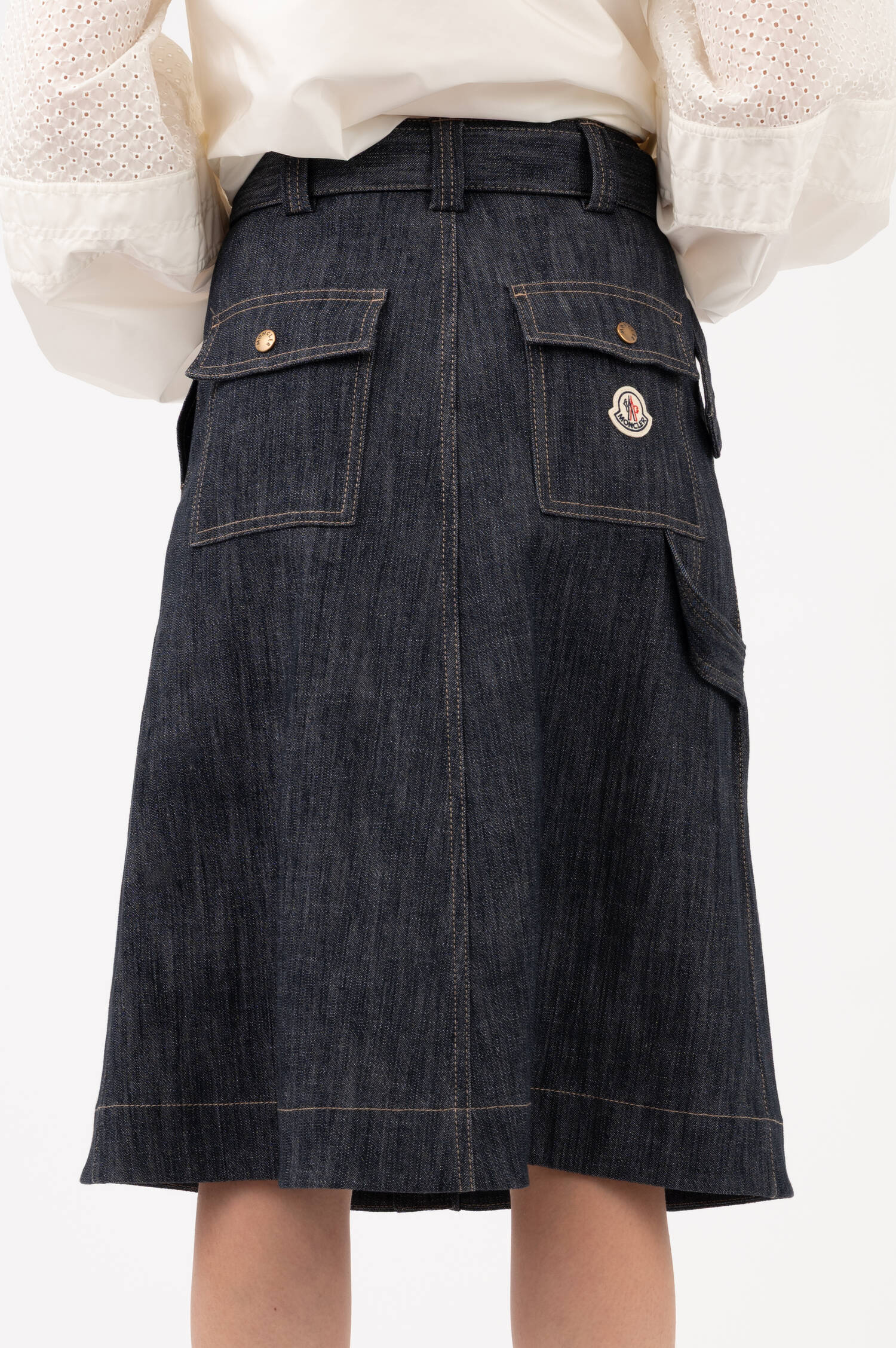 Denim Midi-Rock in Navyblue