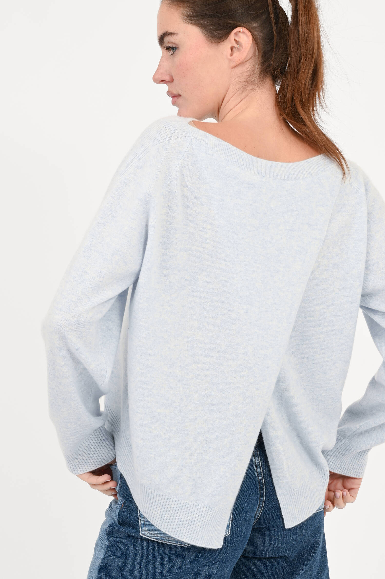 Cashmere-Strickpullover in Ocean