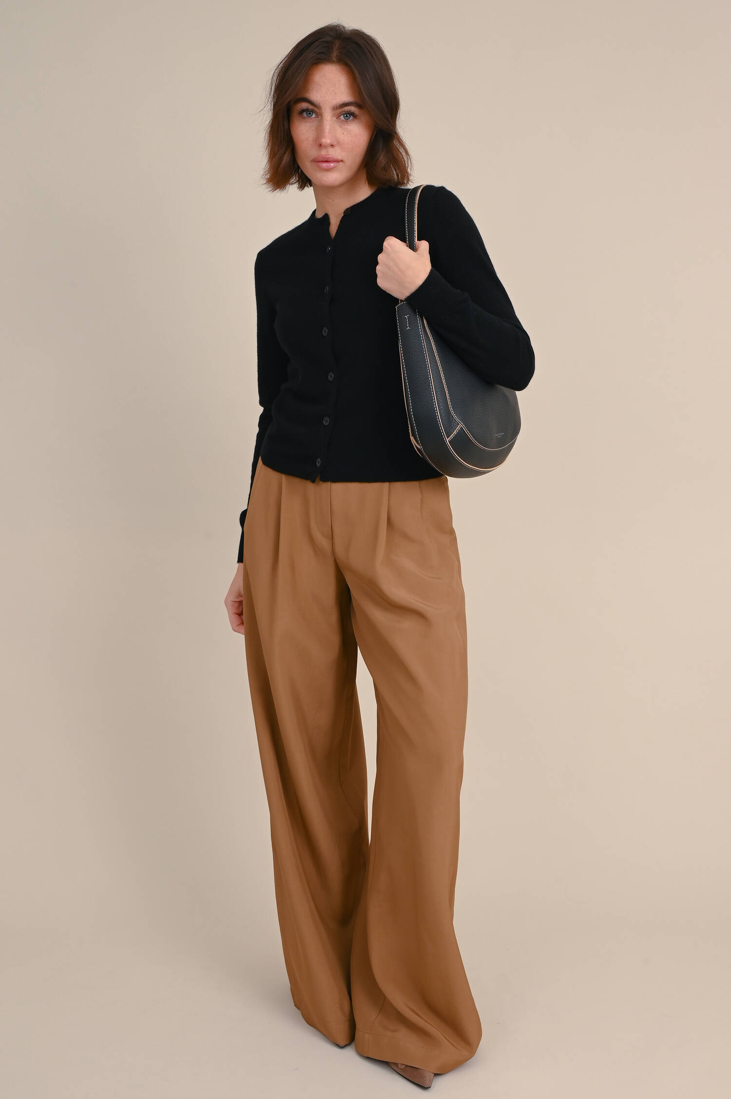 Cashmere Strickweste in Schwarz