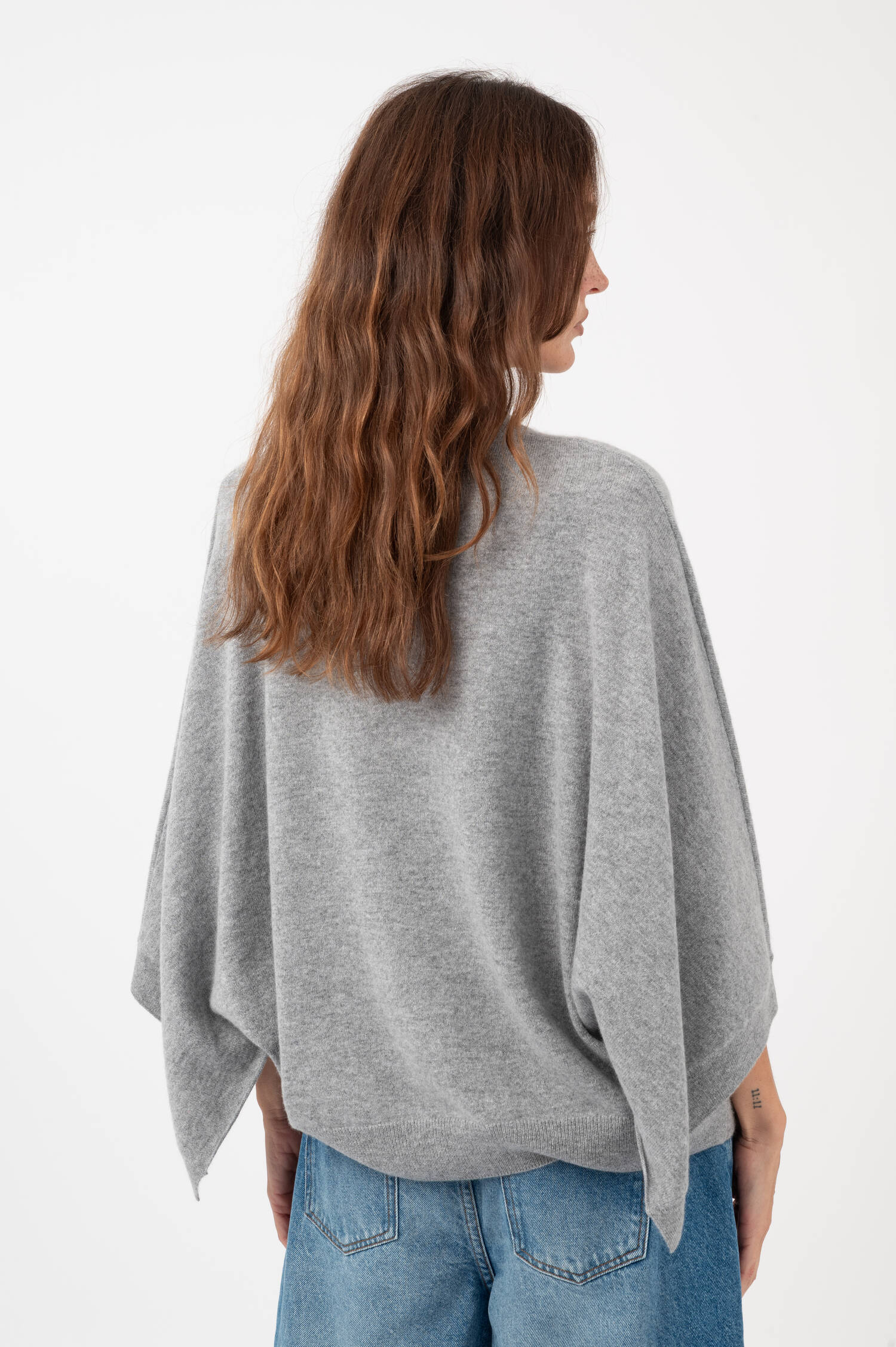 Cashmere Pullover KAJA in Grau meliert