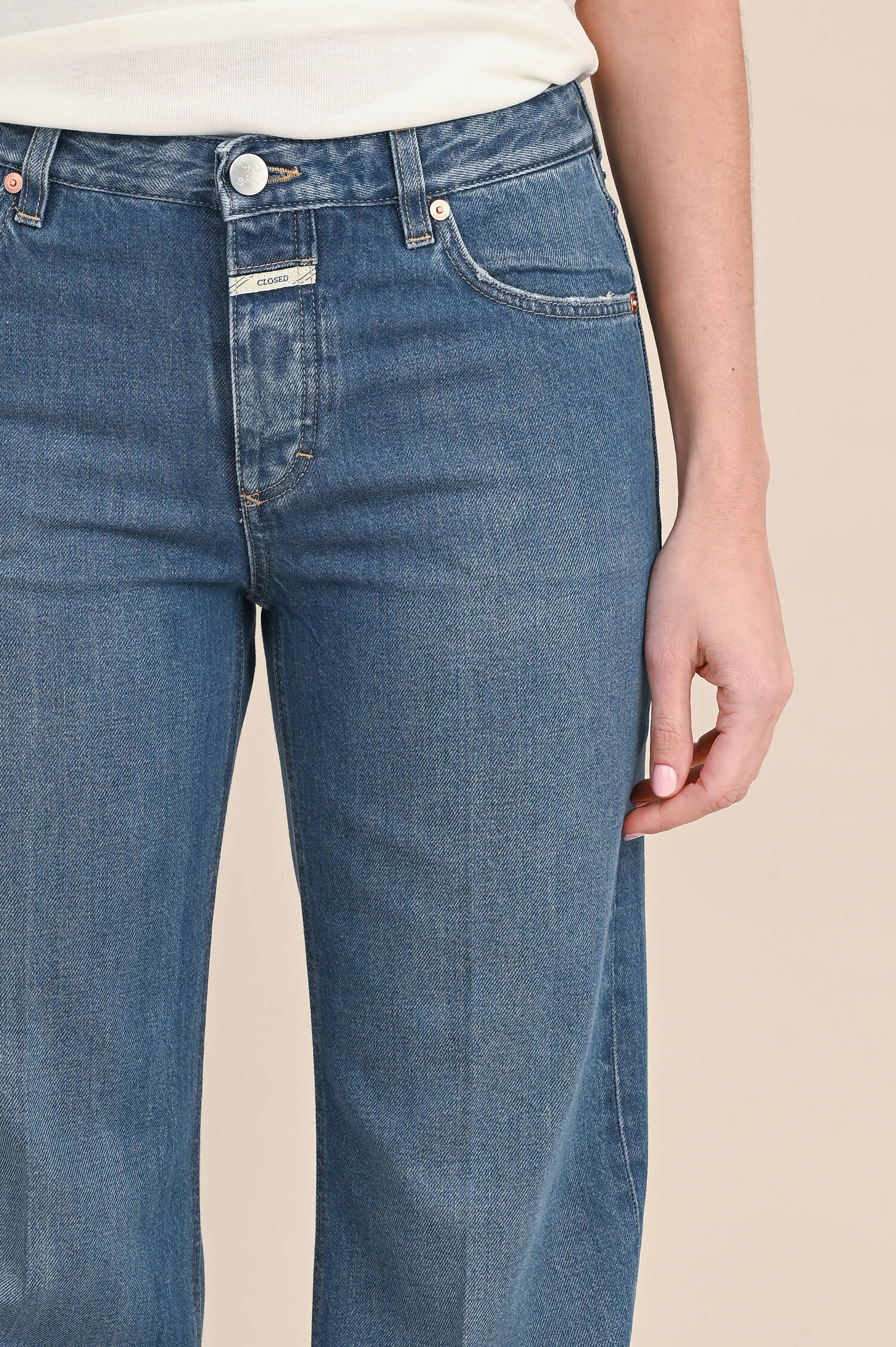 Flared Jeans in Mittelblau