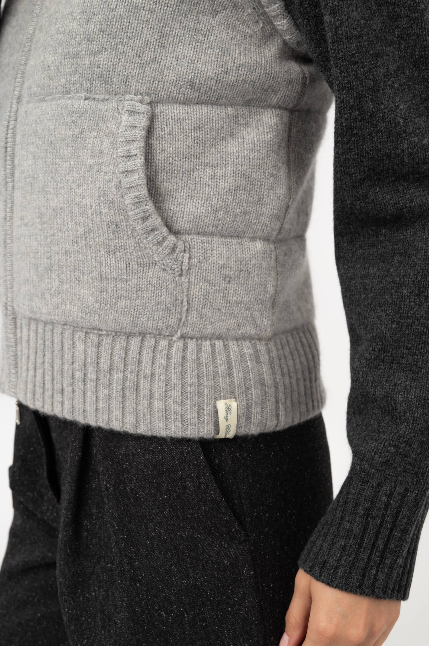 Cashmere-Gilet in Grau Cashmere-Gilet in Grau