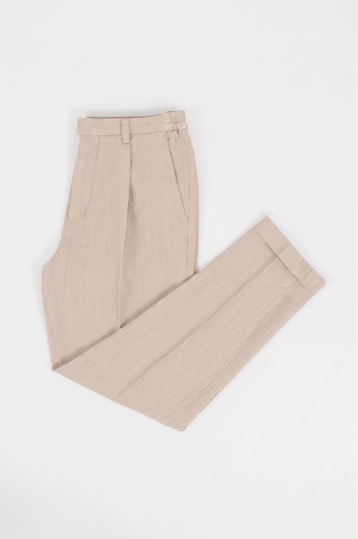 Leinen Hose in Beige