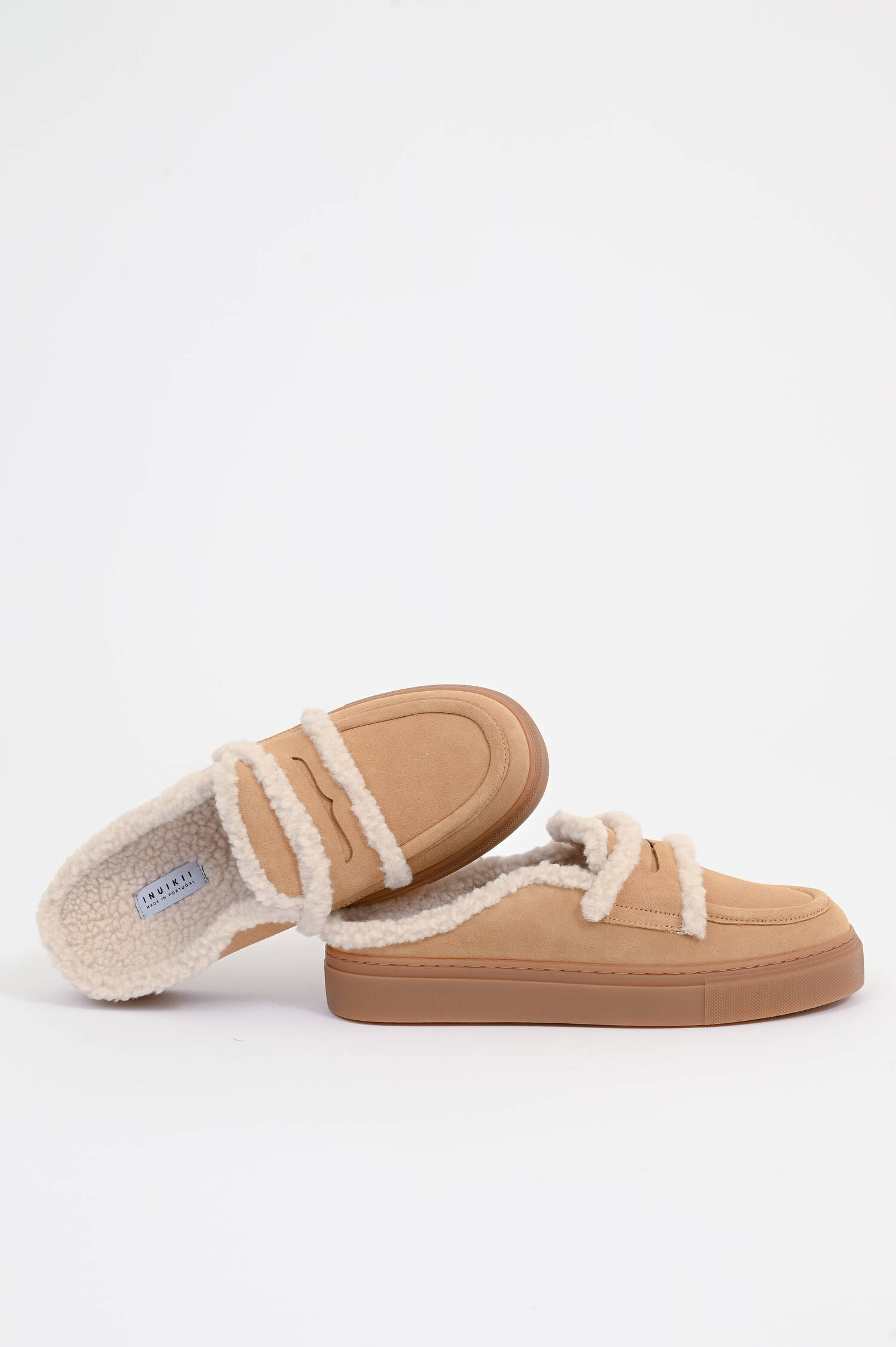 Shearling Mules in Beige Shearling Mules in Beige
