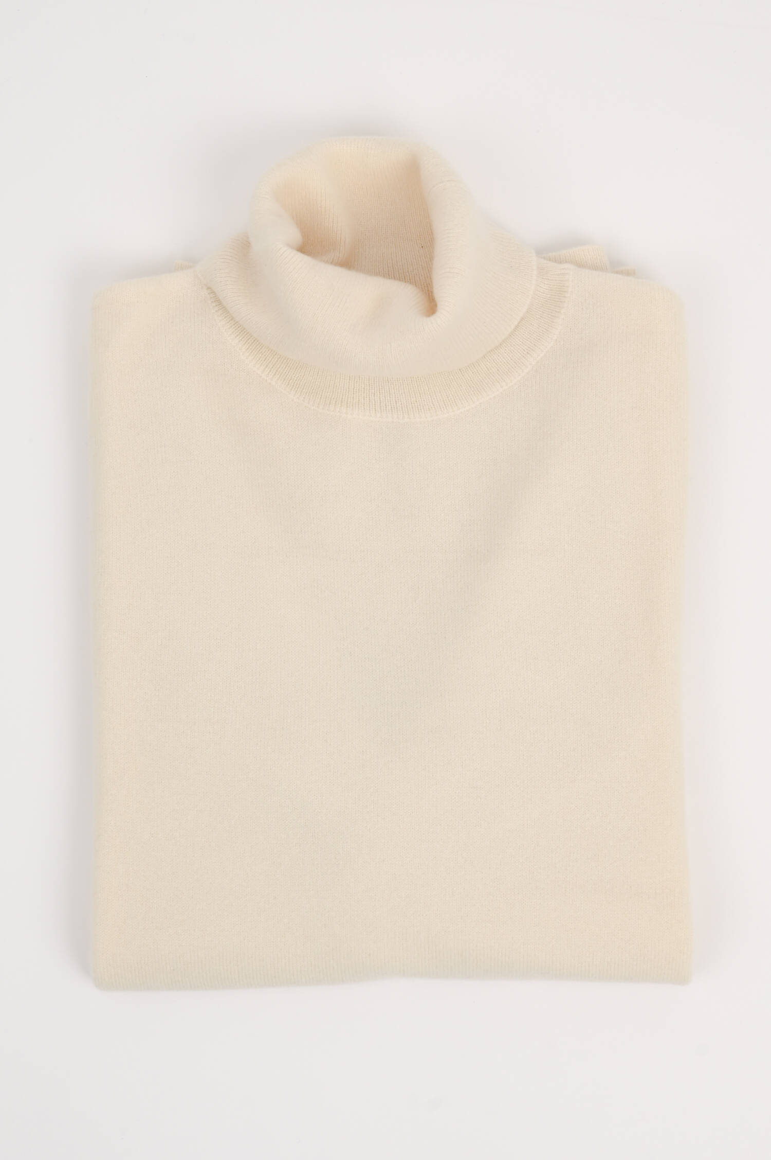 Rollkragenpullover aus Cashmere in Natur