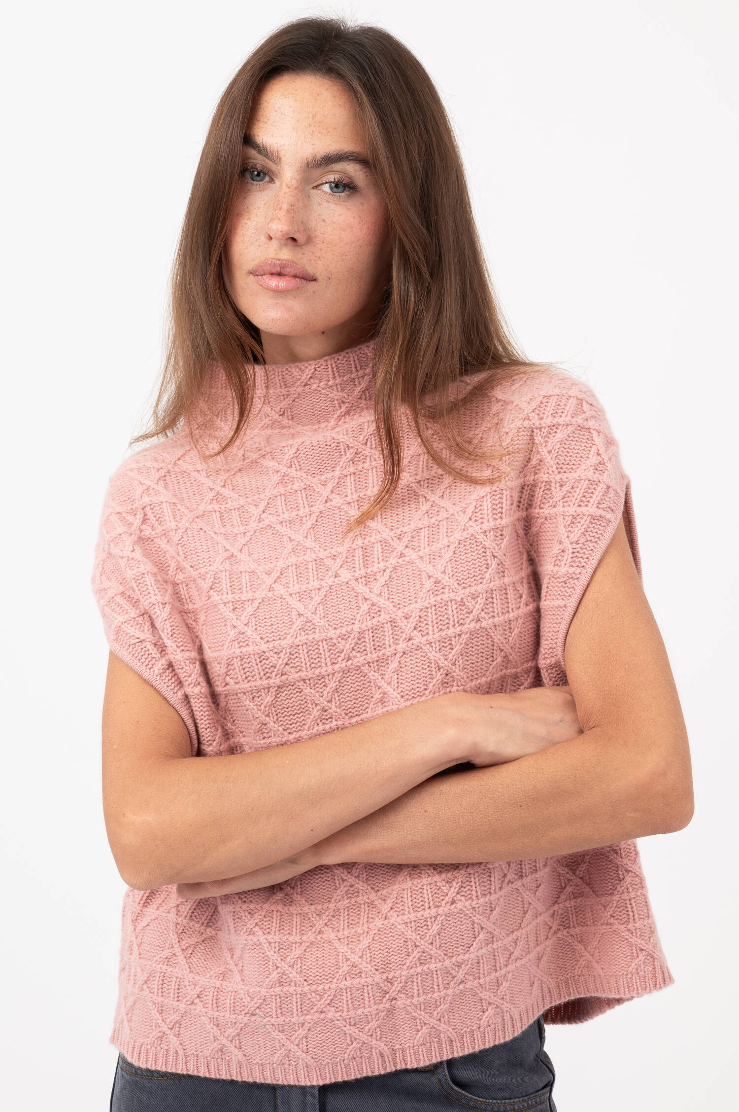 Woll-Cashmere-Pullunder in Rosa Woll-Cashmere-Pullunder in Rosa