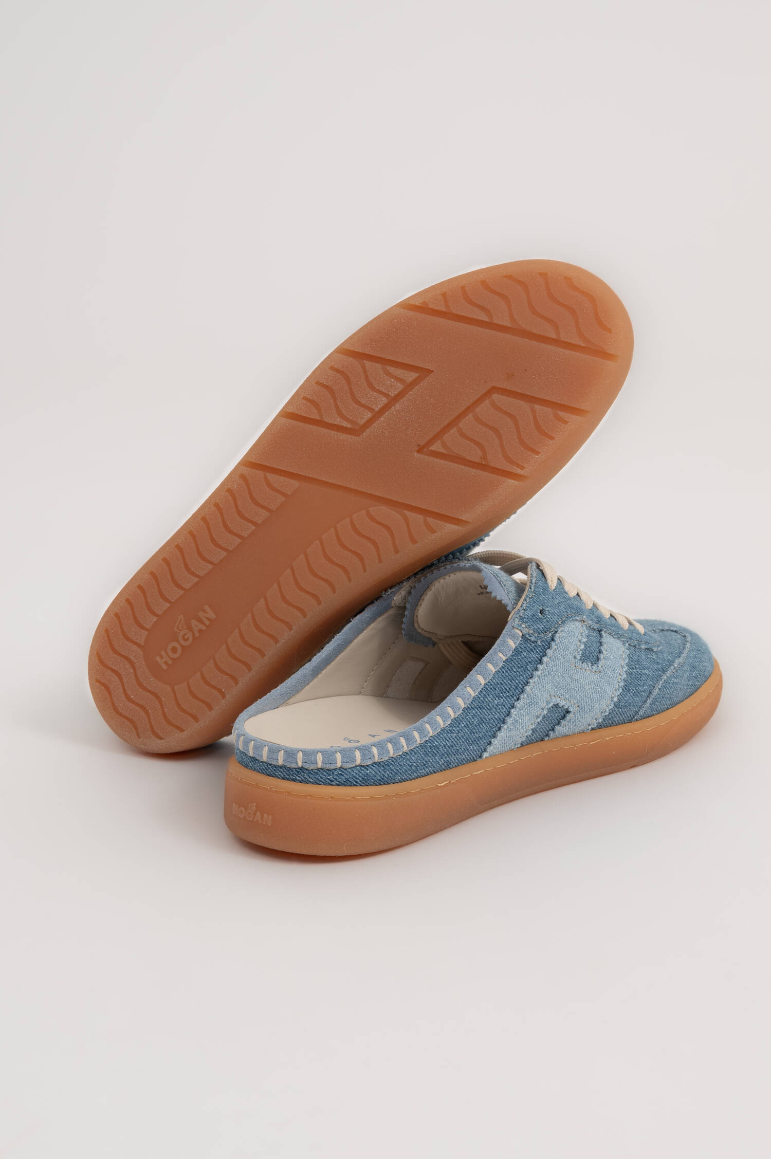 Denim Sneaker Mule in Blau