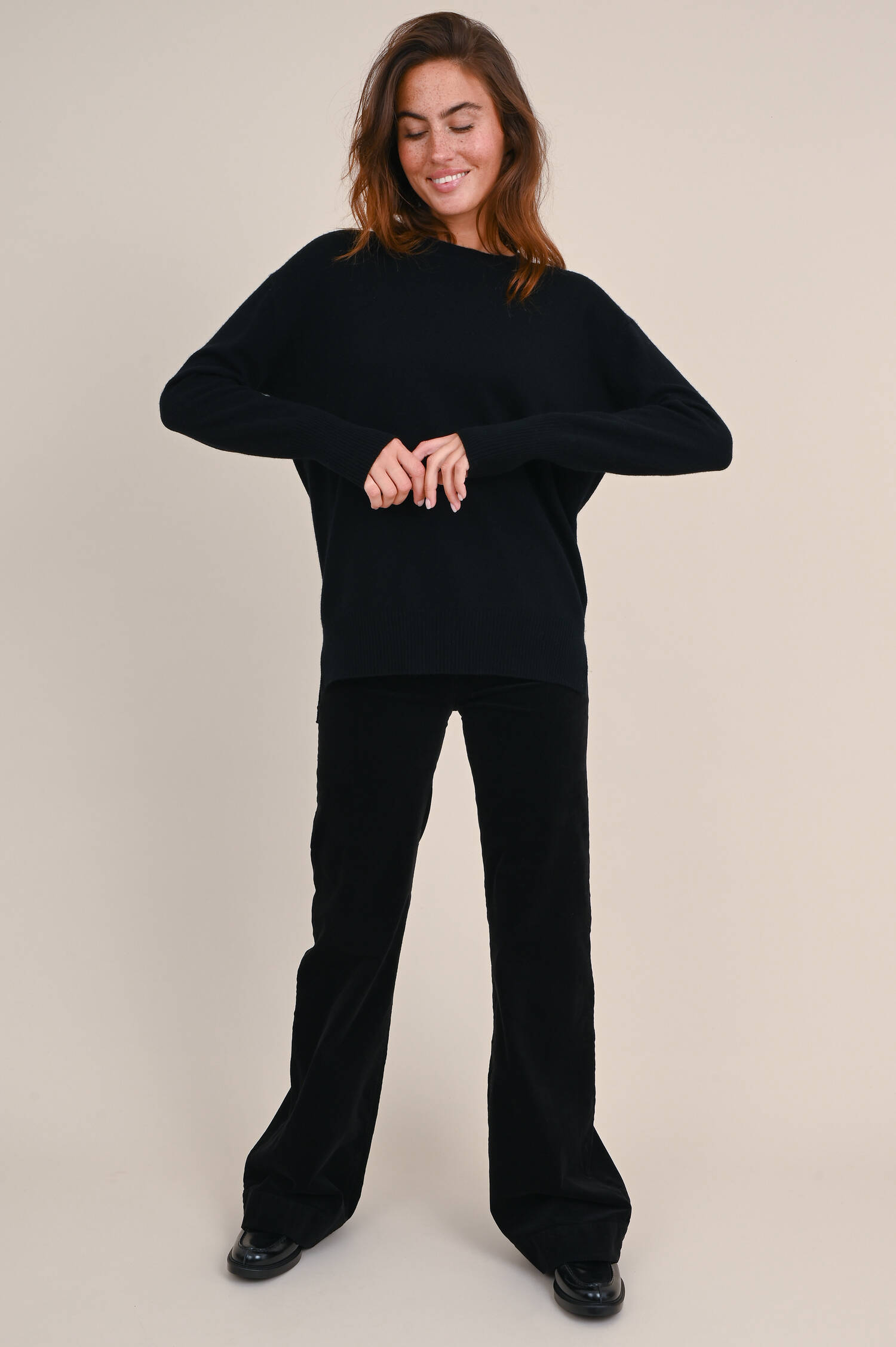 Pullover aus Wolle und Cashmere in Schwarz